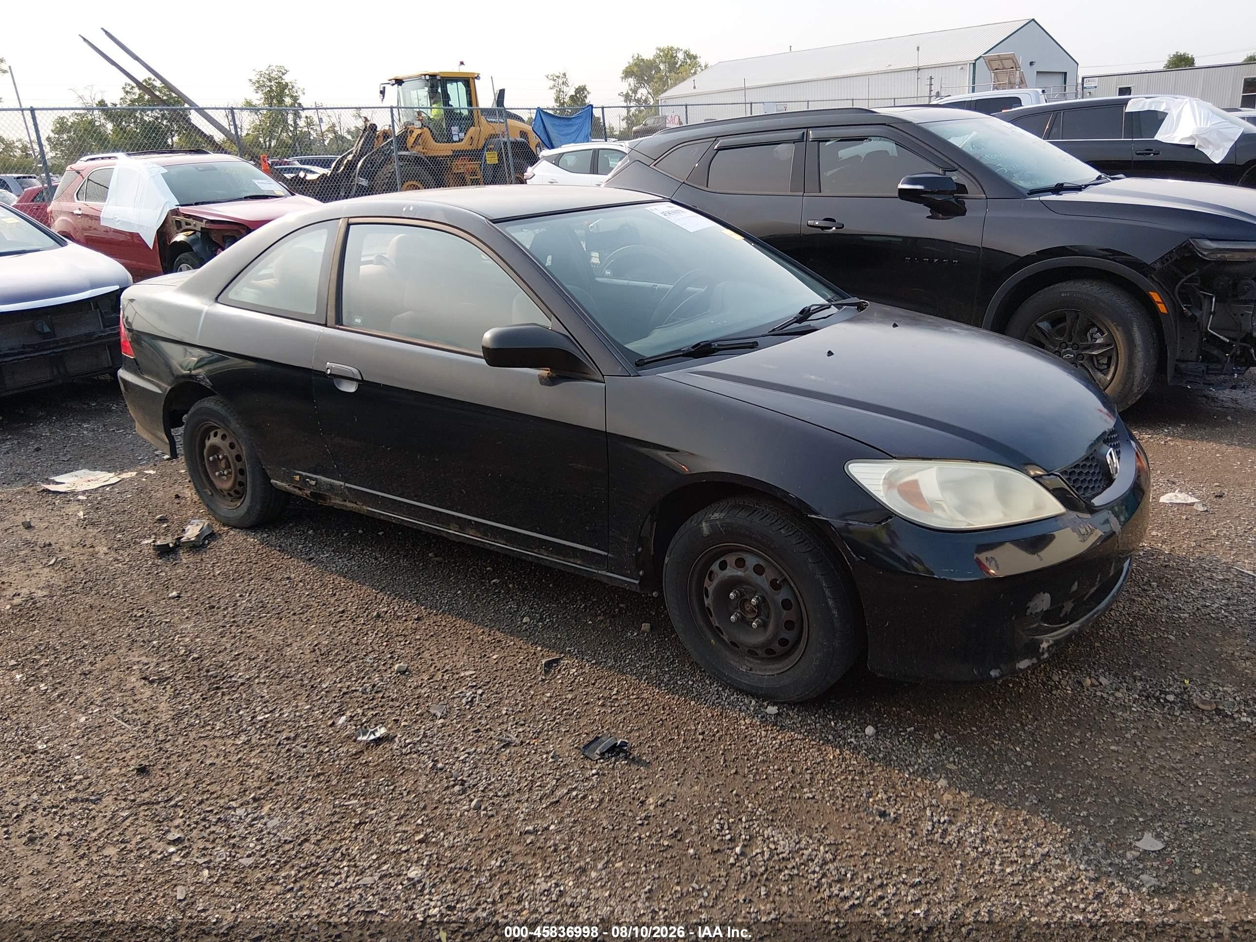 2005 Honda Civic Lx Black vin: 1HGEM22535L044578