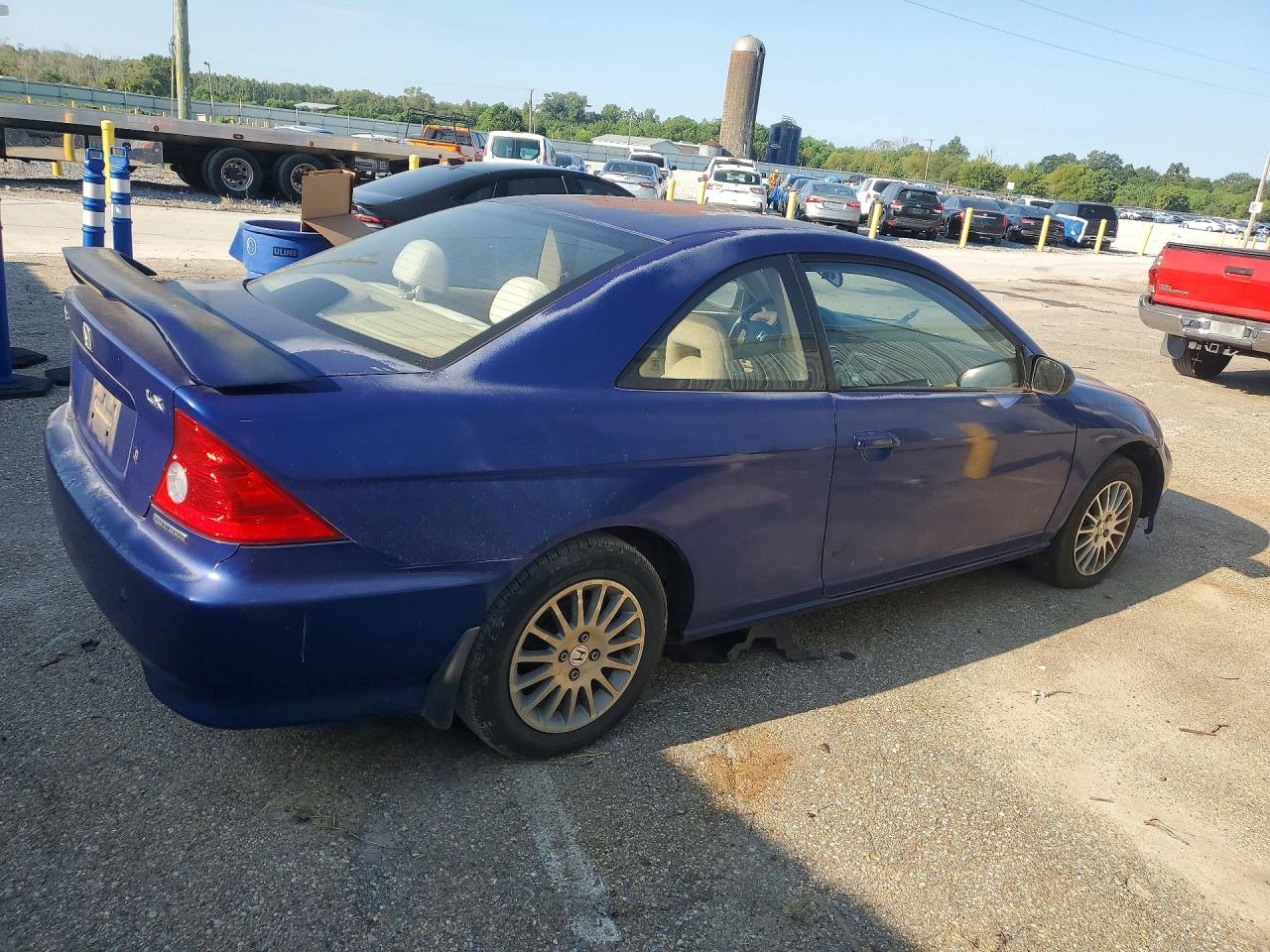 2005 Honda Civic Lx Blue vin: 1HGEM22535L064538