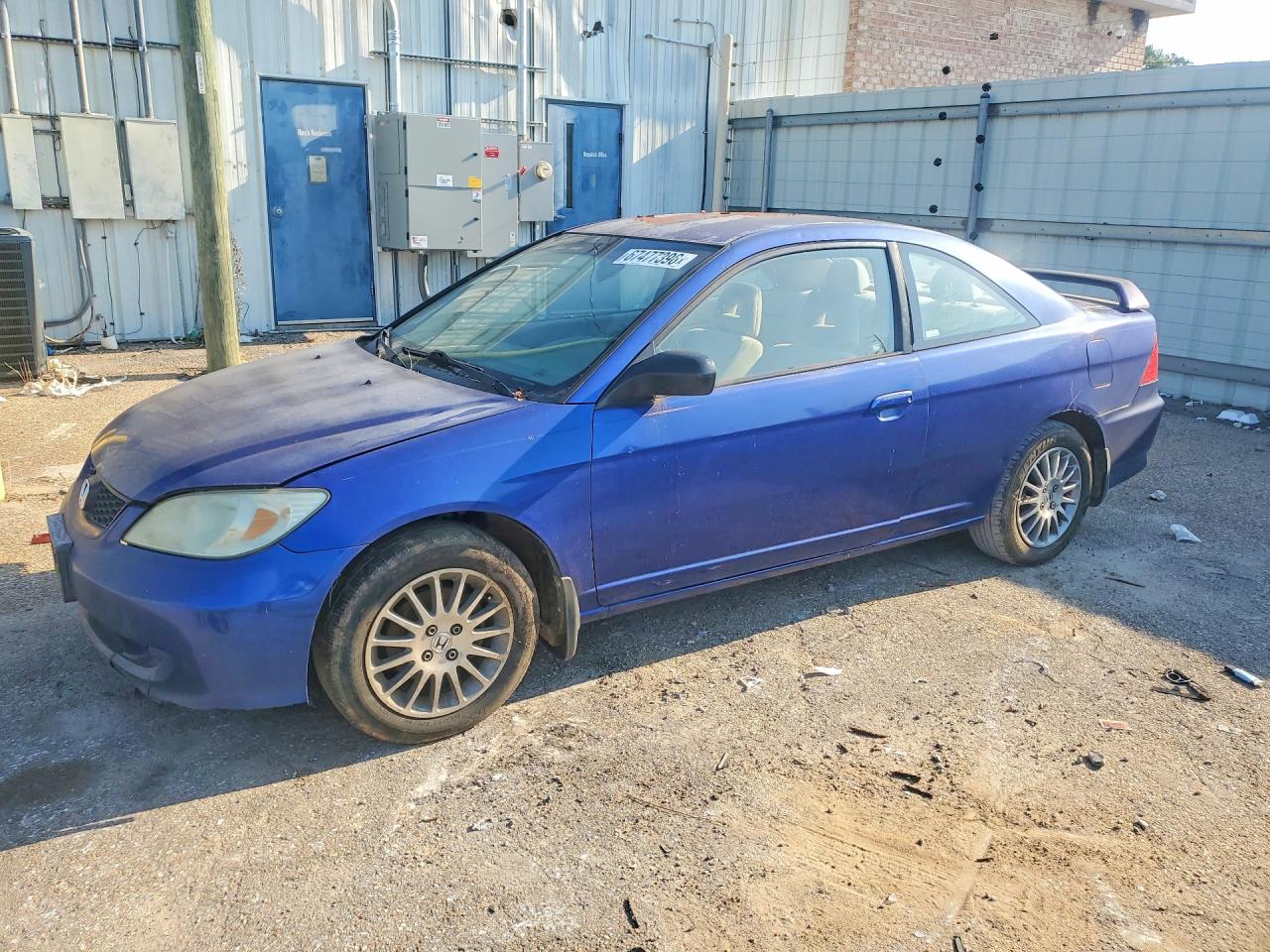 2005 Honda Civic Lx Blue vin: 1HGEM22535L064538