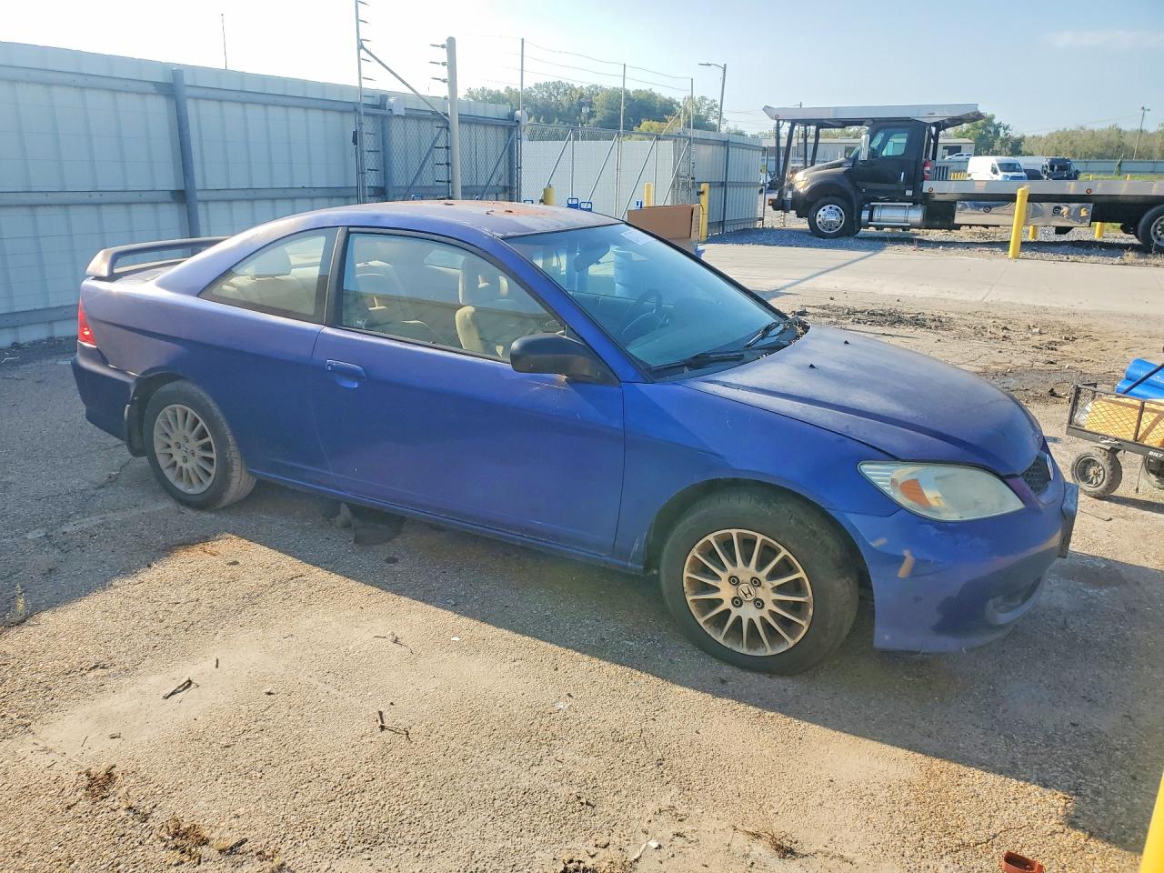 2005 Honda Civic Lx Blue vin: 1HGEM22535L064538