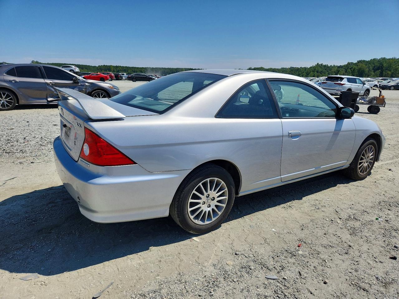 2005 Honda Civic Lx Silver vin: 1HGEM22535L080738