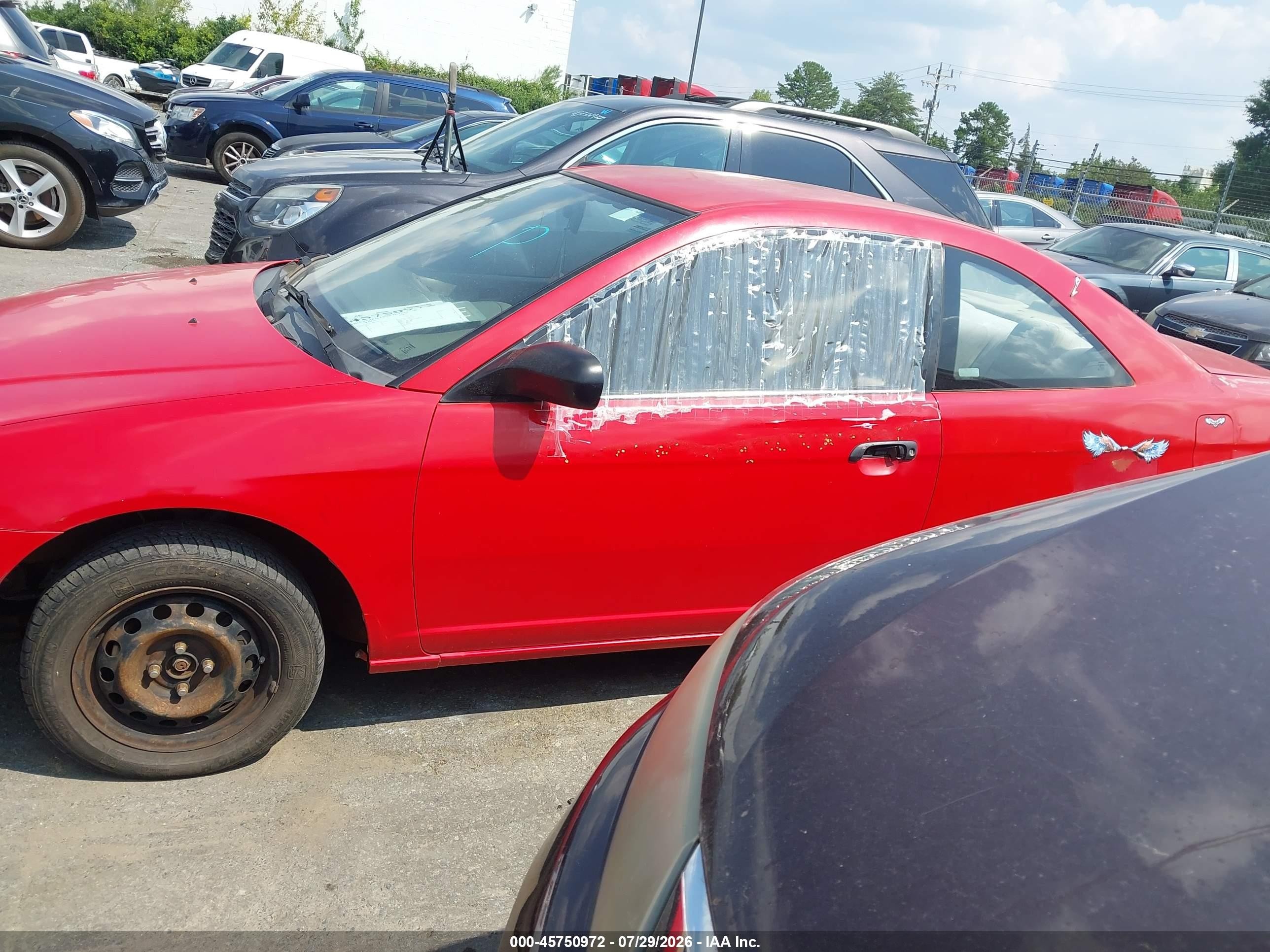 2001 Honda Civic Lx Red vin: 1HGEM22541L056779