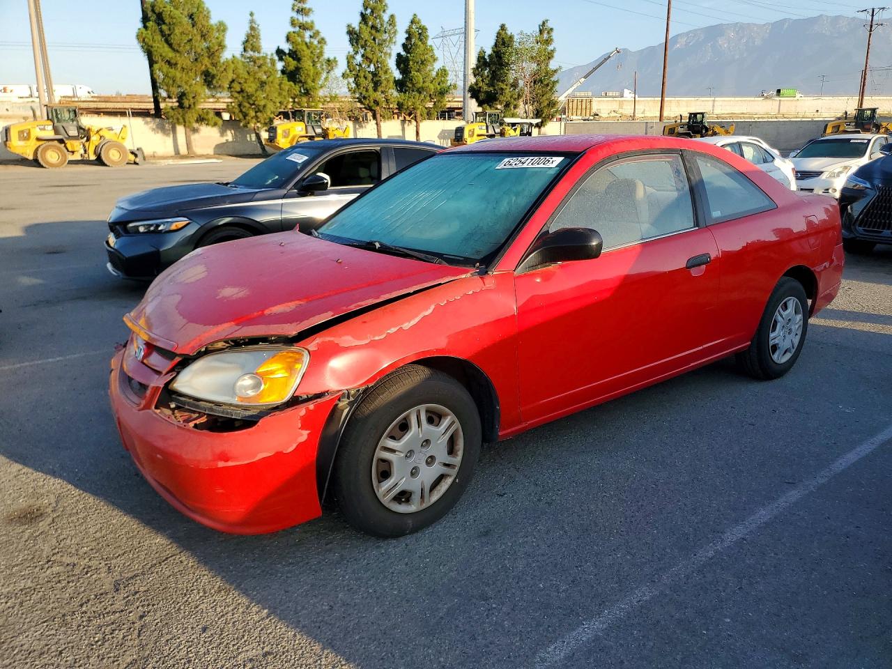 2001 Honda Civic Lx Red vin: 1HGEM22541L062307