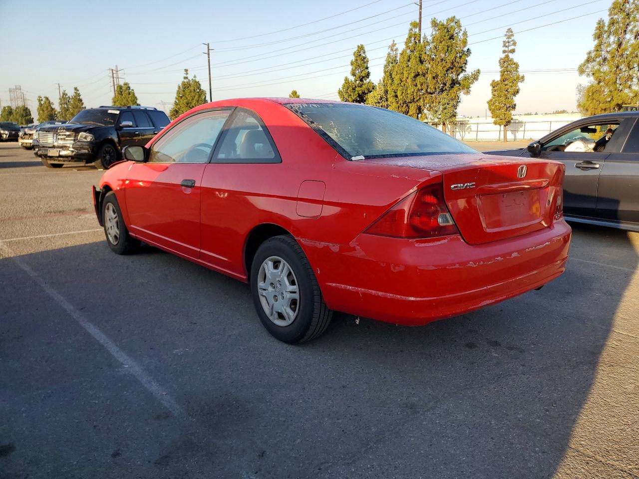 2001 Honda Civic Lx Red vin: 1HGEM22541L062307
