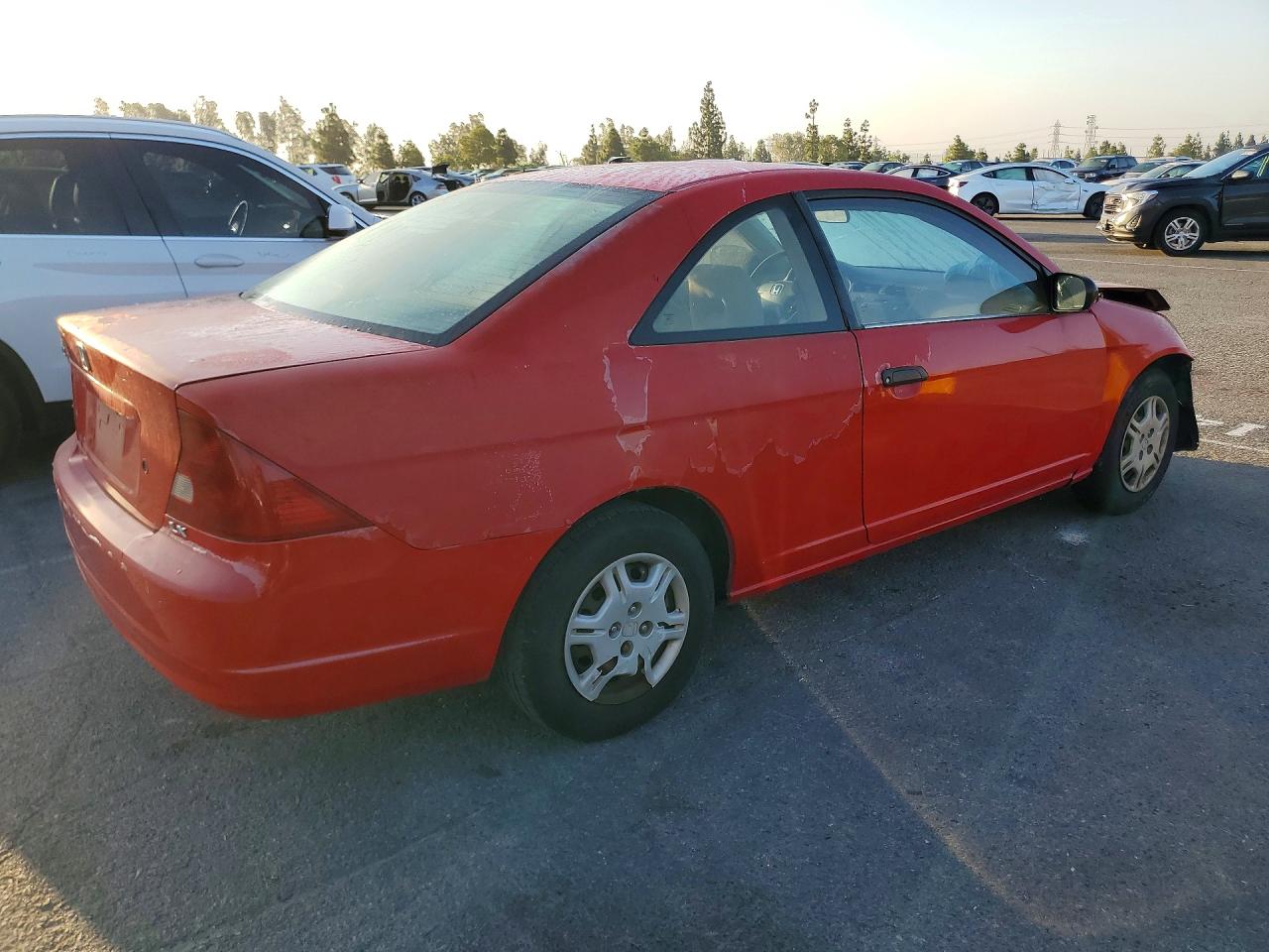 2001 Honda Civic Lx Red vin: 1HGEM22541L062307