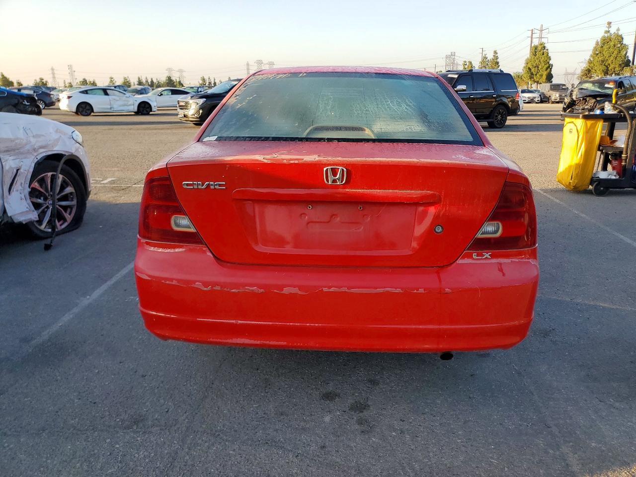 2001 Honda Civic Lx Red vin: 1HGEM22541L062307