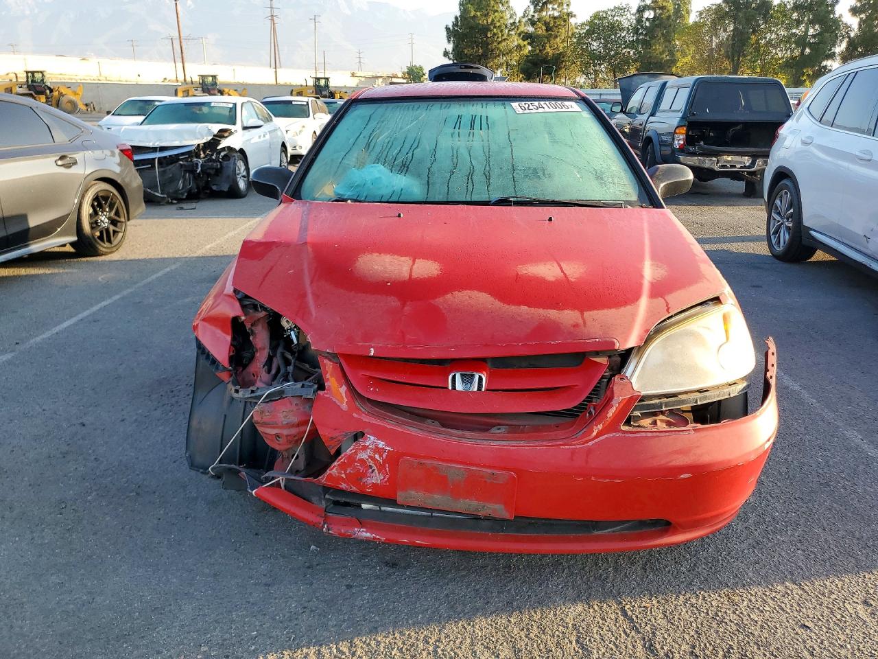2001 Honda Civic Lx Red vin: 1HGEM22541L062307