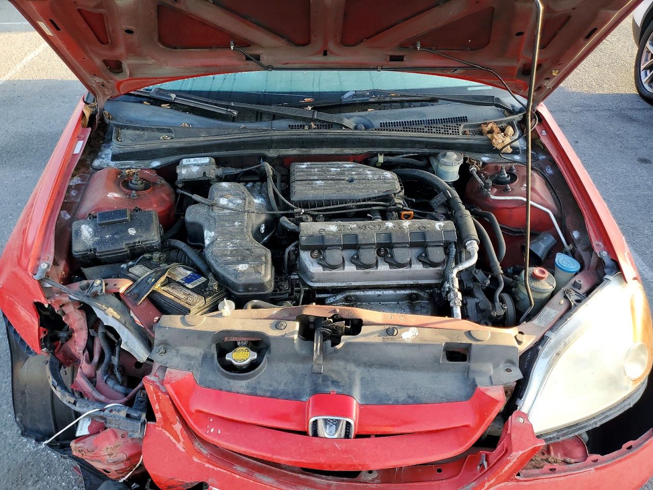2001 Honda Civic Lx Red vin: 1HGEM22541L062307
