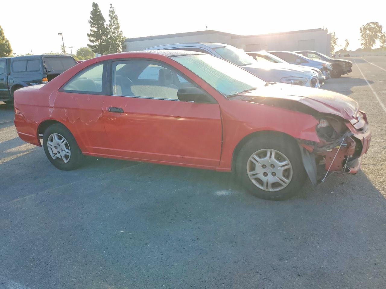 2001 Honda Civic Lx Red vin: 1HGEM22541L062307