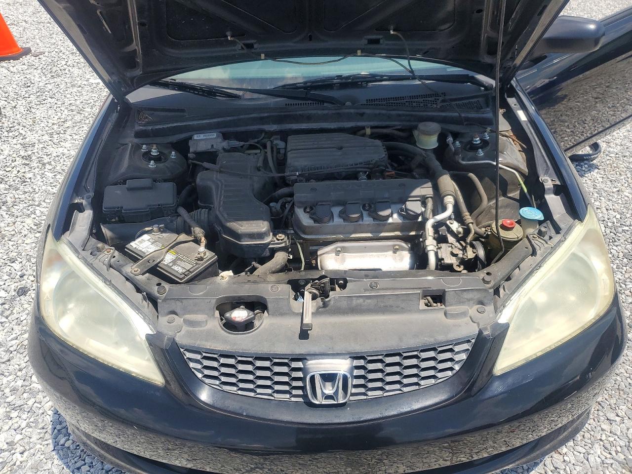 2004 Honda Civic Lx Black vin: 1HGEM22544L005433