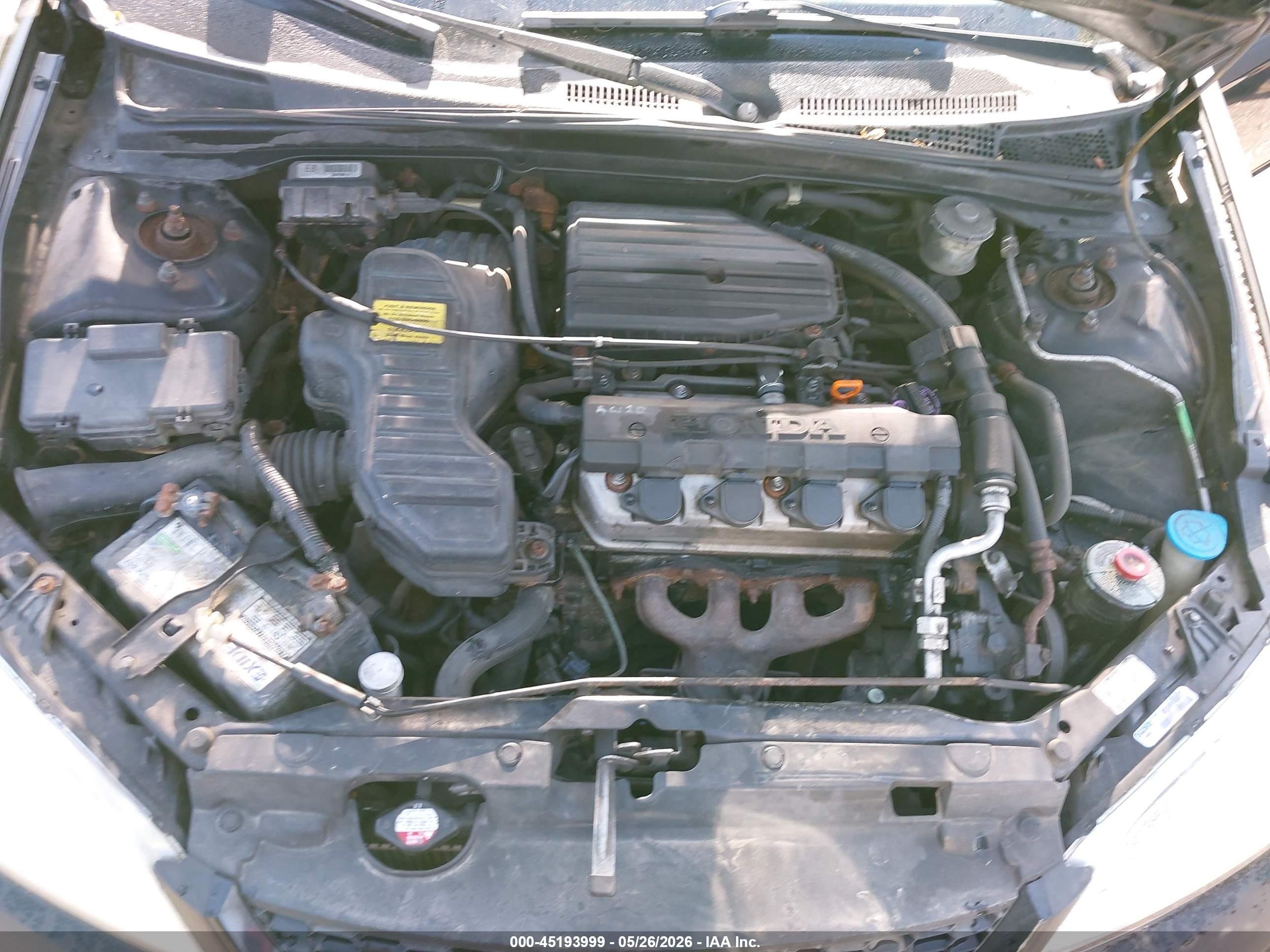 2005 Honda Civic Lx Черный vin: 1HGEM22545L061695