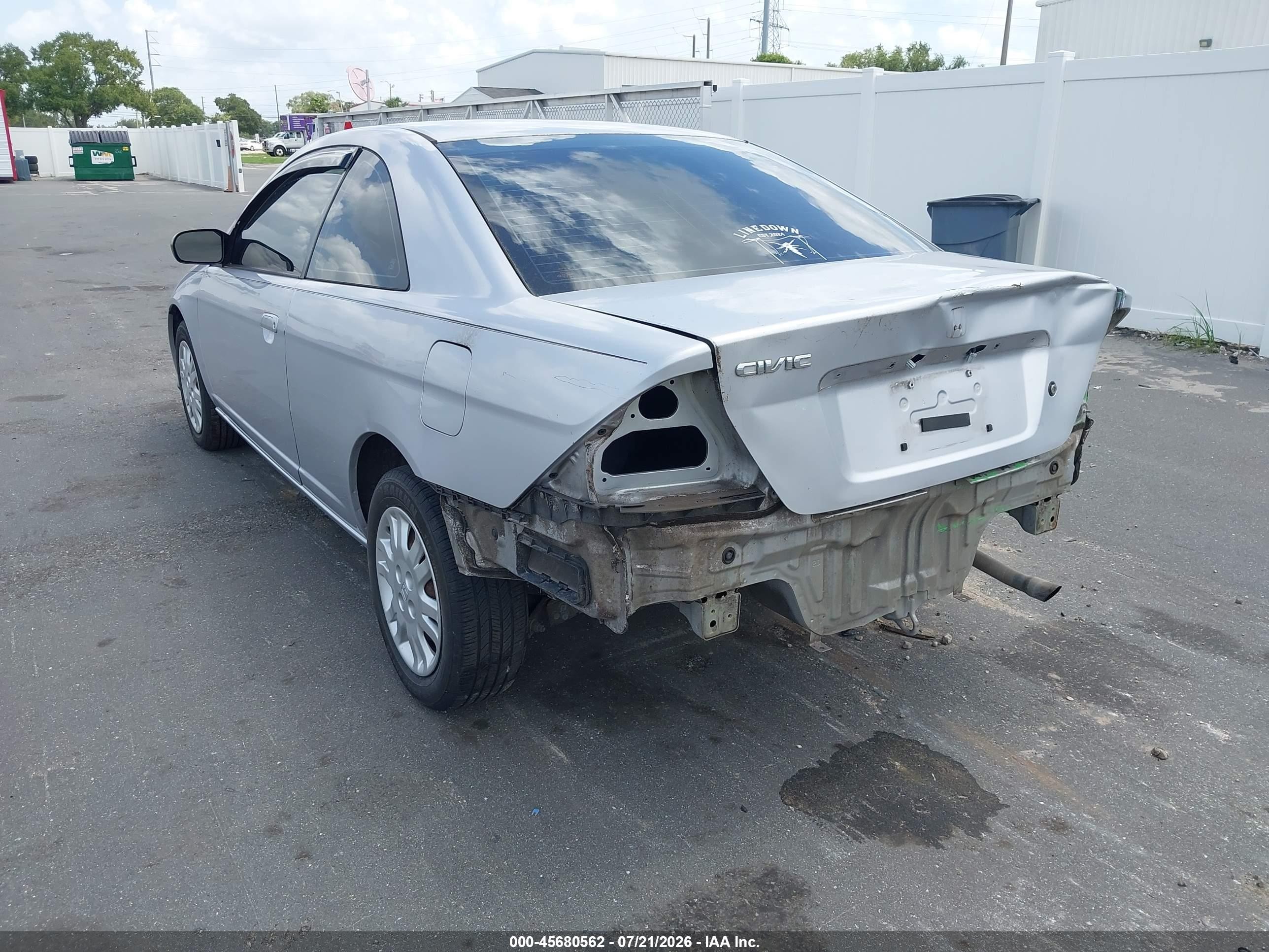 2005 Honda Civic Lx Silver vin: 1HGEM22555L037812