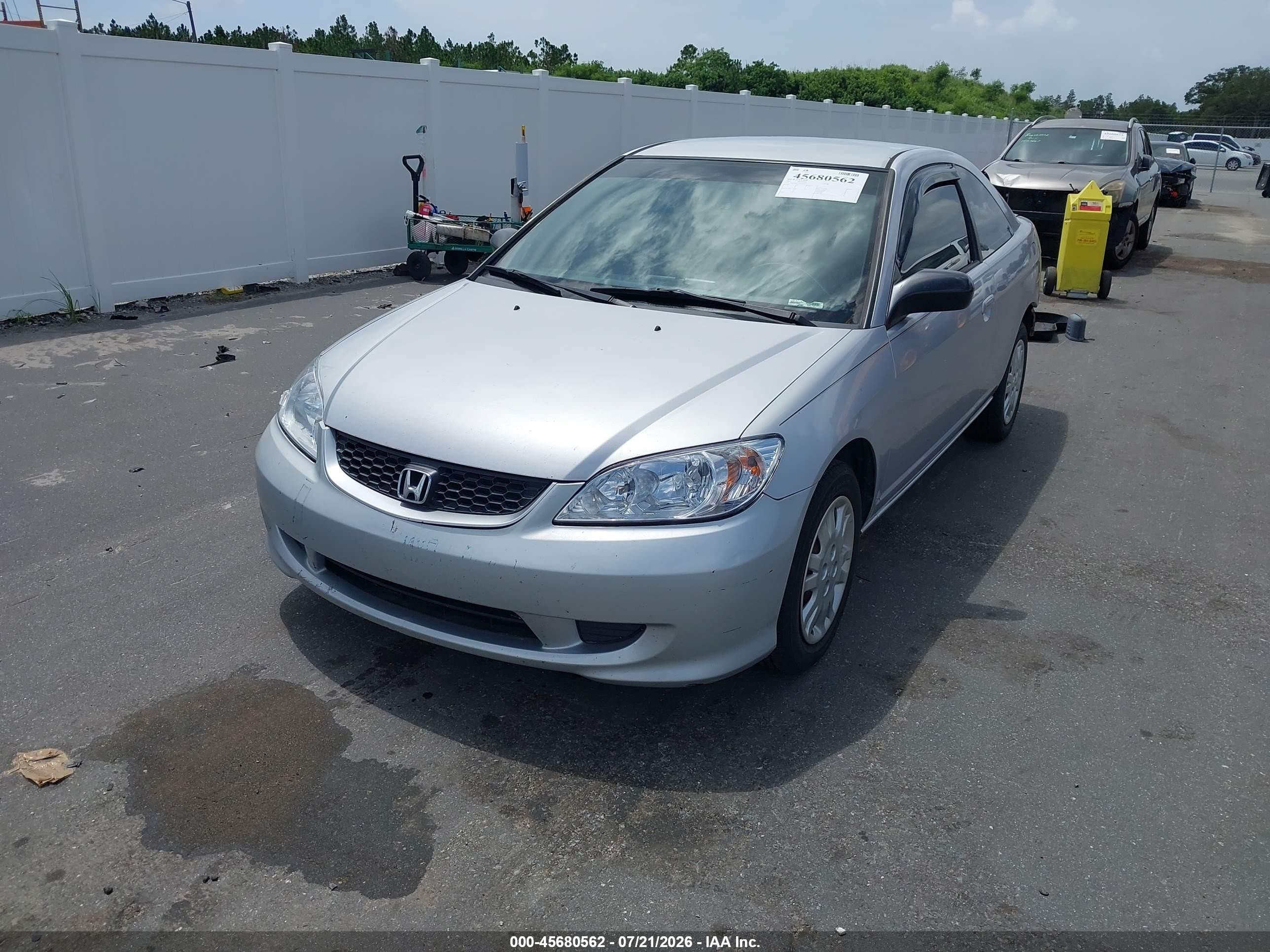2005 Honda Civic Lx Silver vin: 1HGEM22555L037812