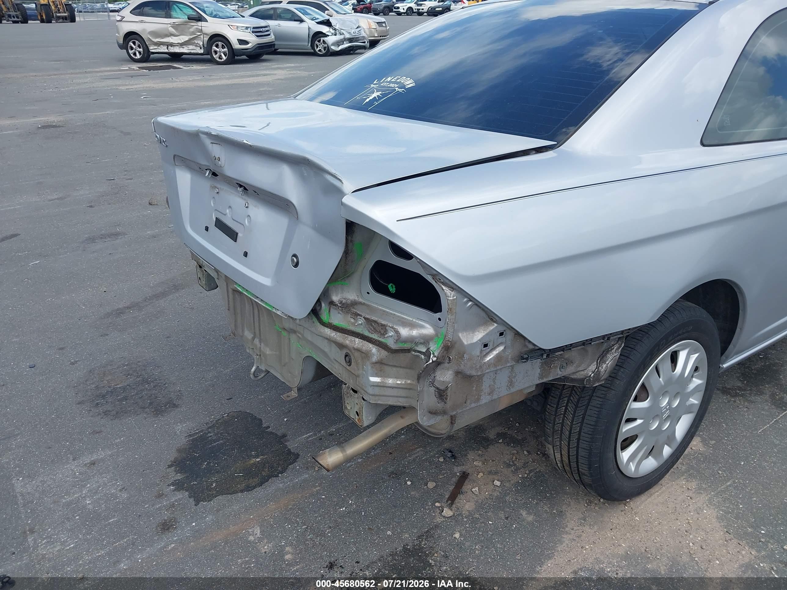 2005 Honda Civic Lx Silver vin: 1HGEM22555L037812
