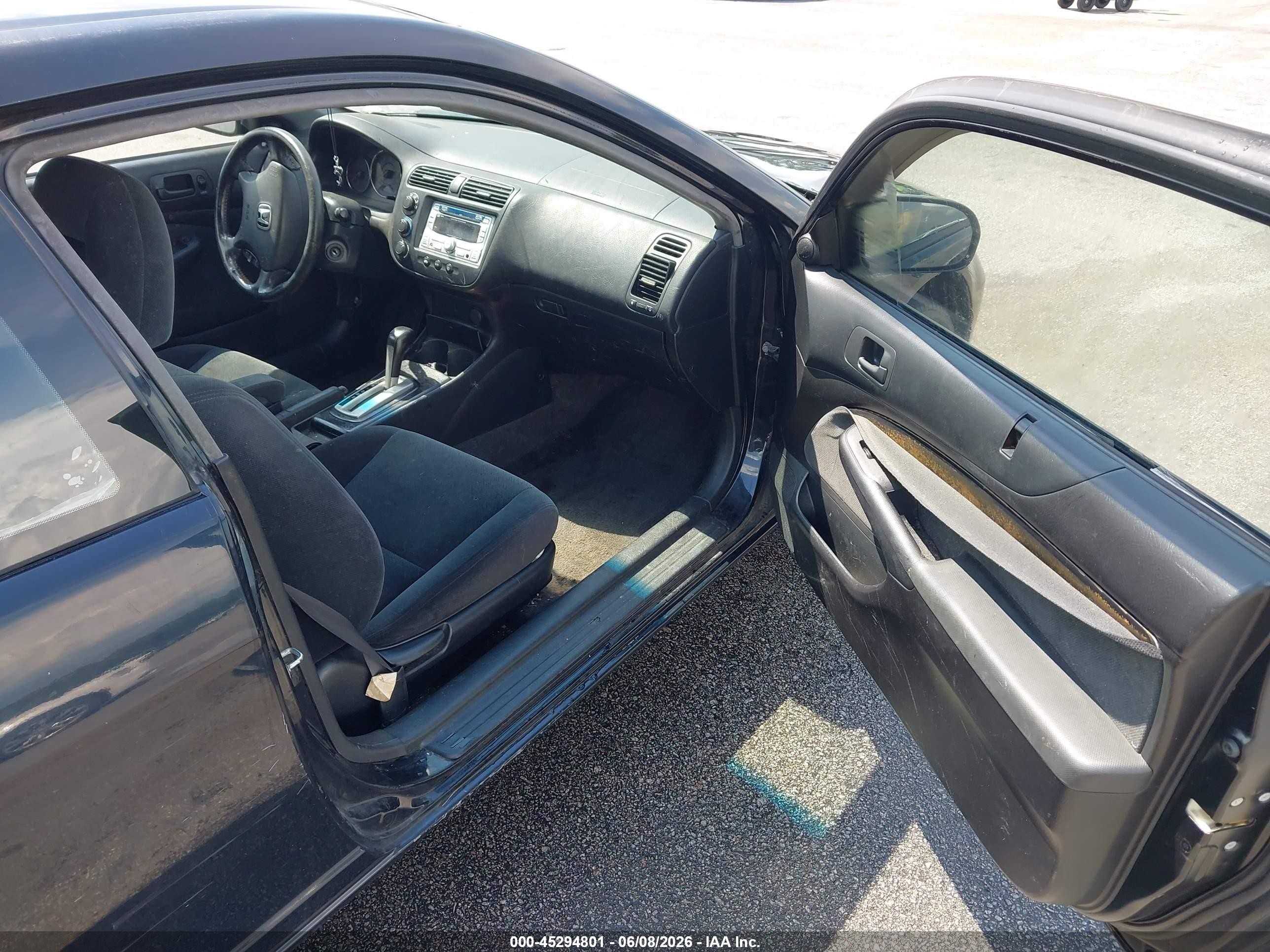 2005 Honda Civic Lx Black vin: 1HGEM22555L079591