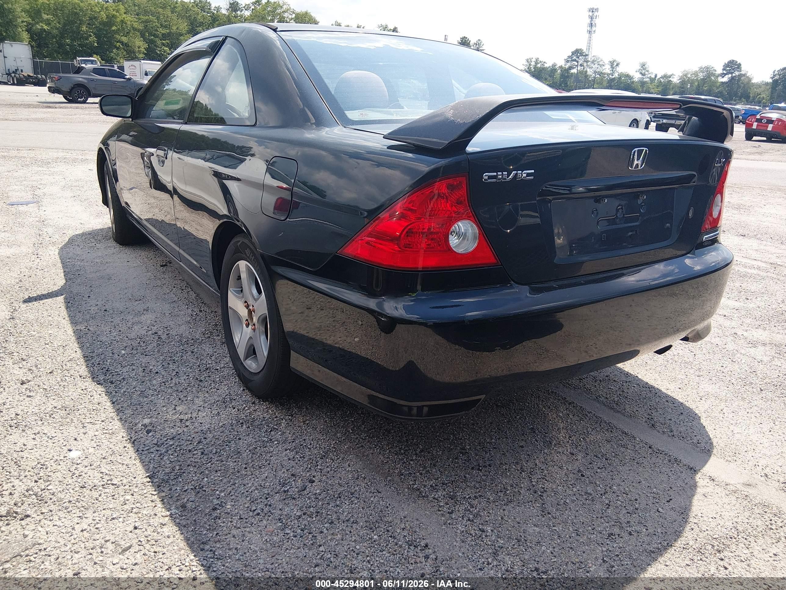 2005 Honda Civic Lx Black vin: 1HGEM22555L079591