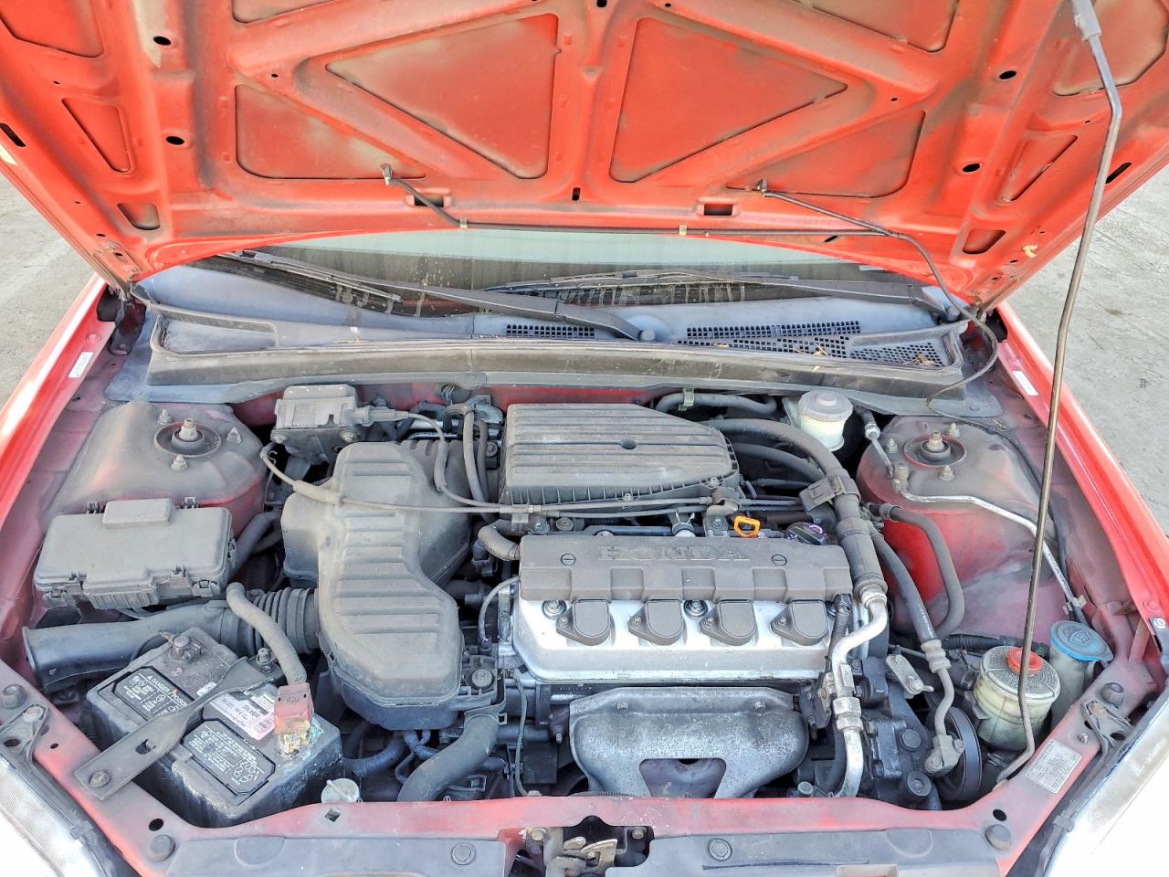 2001 Honda Civic Lx Red vin: 1HGEM22561L034945