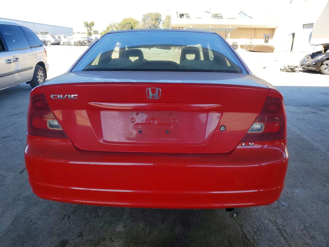 2001 Honda Civic Lx Red vin: 1HGEM22561L034945