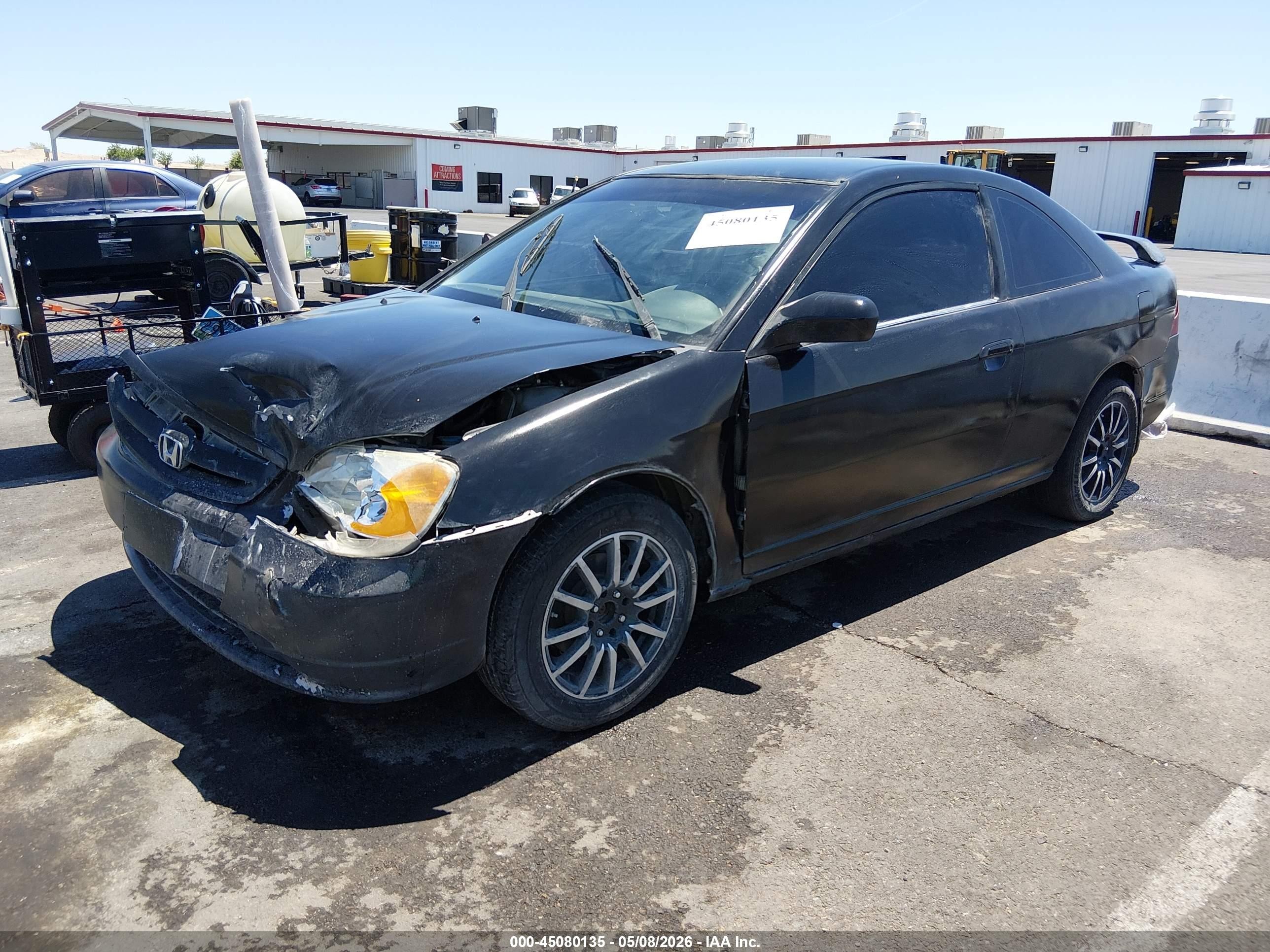 2001 Honda Civic Lx Black vin: 1HGEM22561L114777