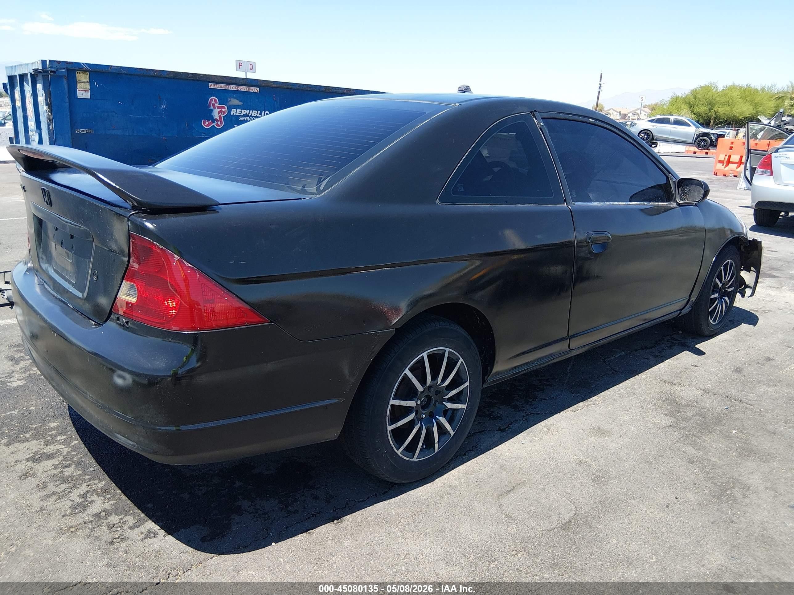 2001 Honda Civic Lx Black vin: 1HGEM22561L114777