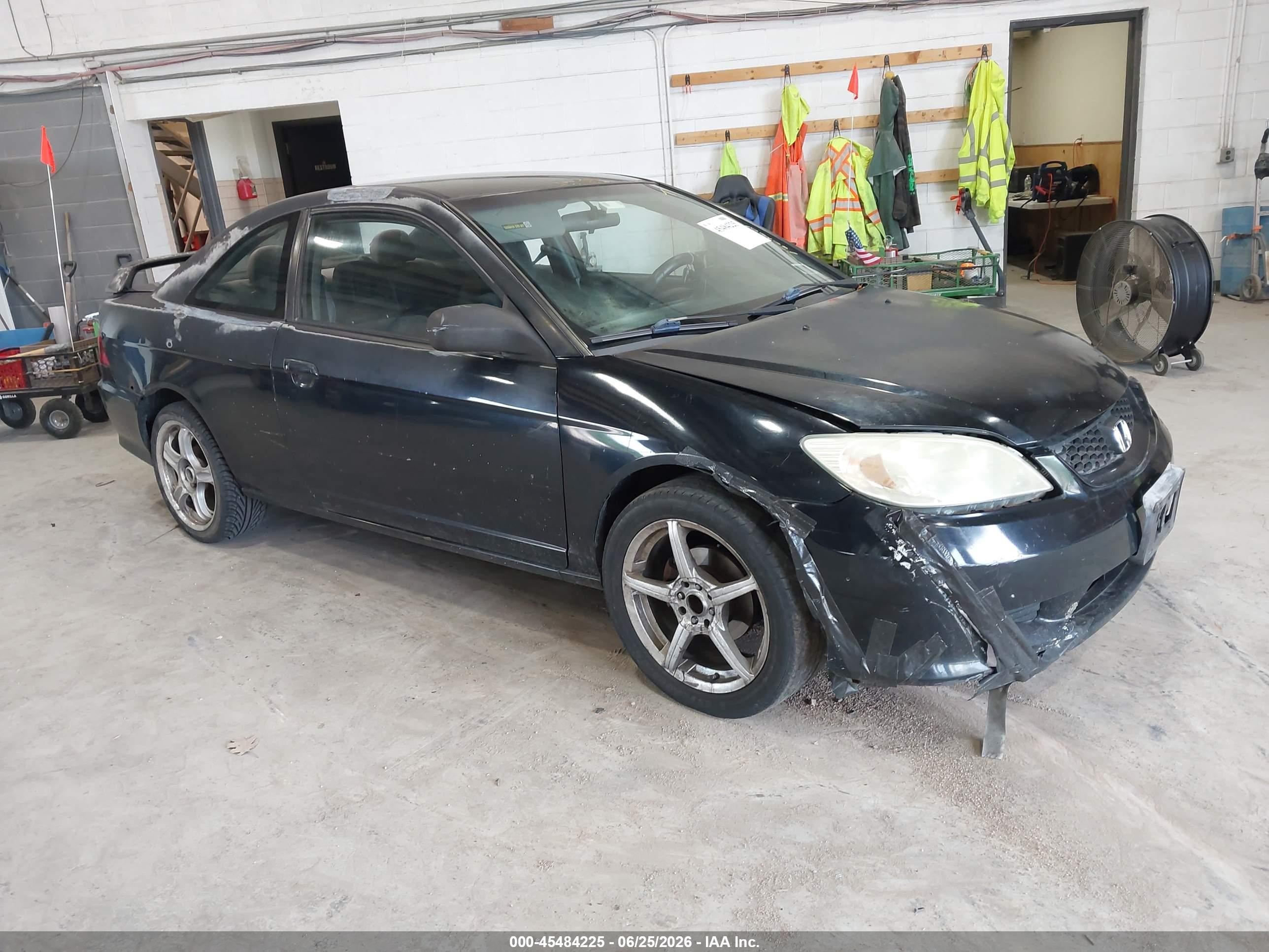 2004 Honda Civic Lx Black vin: 1HGEM22564L010584