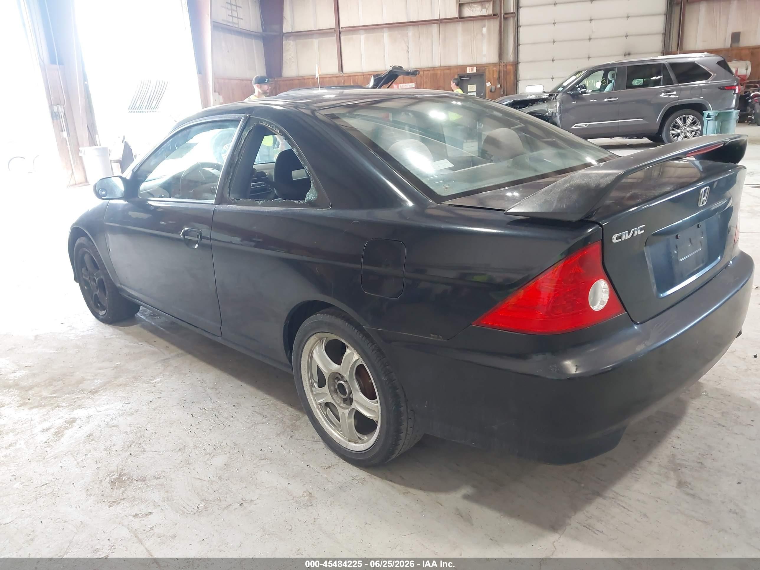 2004 Honda Civic Lx Black vin: 1HGEM22564L010584