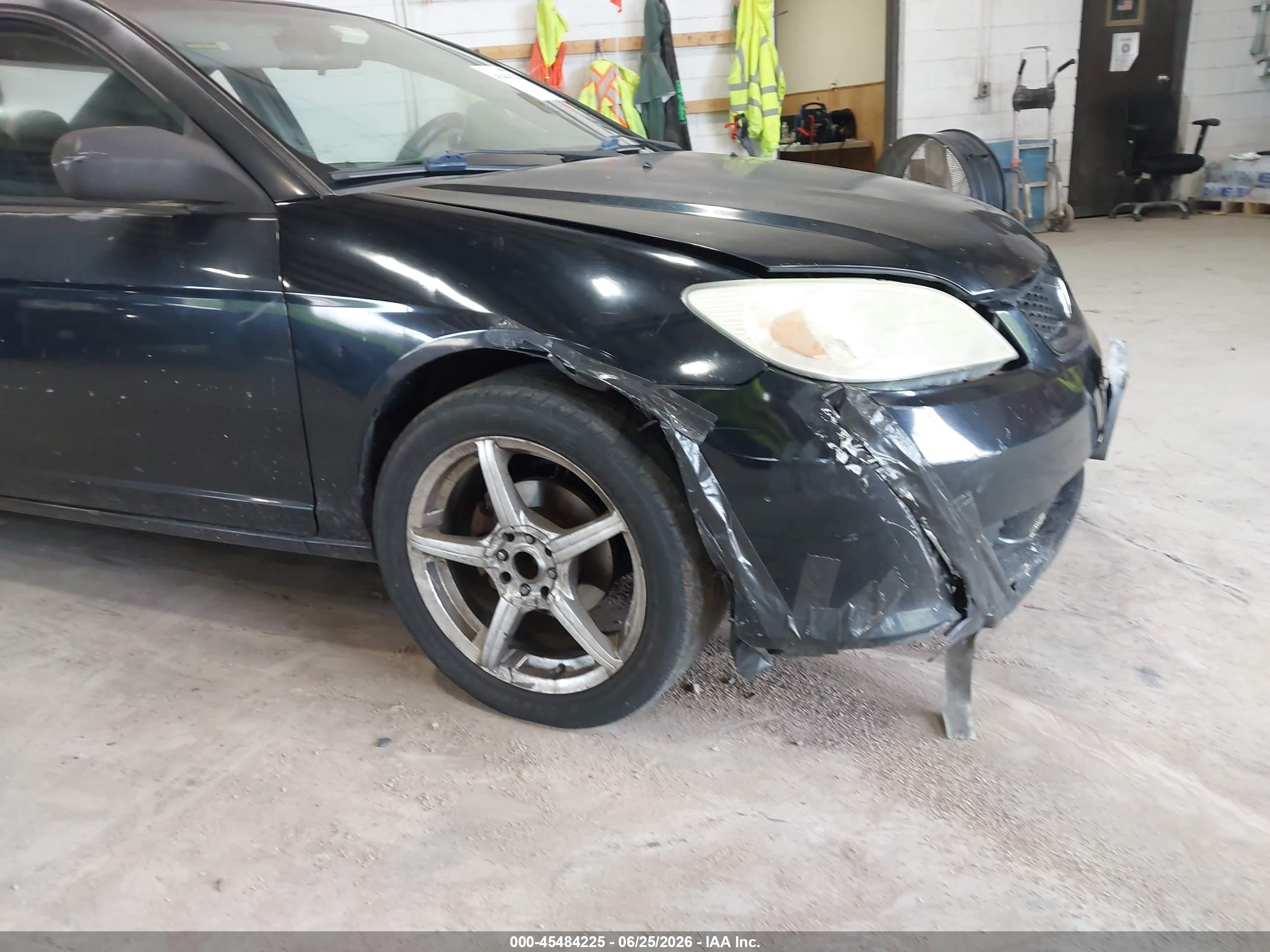 2004 Honda Civic Lx Black vin: 1HGEM22564L010584
