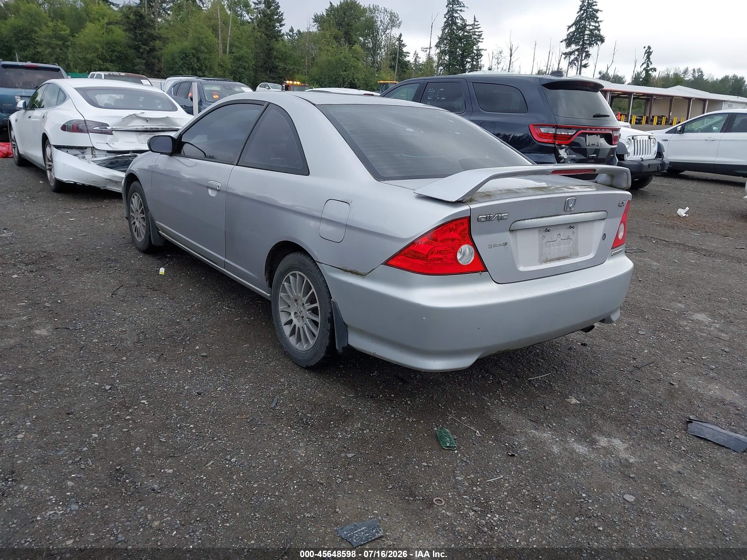 2005 Honda Civic Lx Silver vin: 1HGEM22565L057003