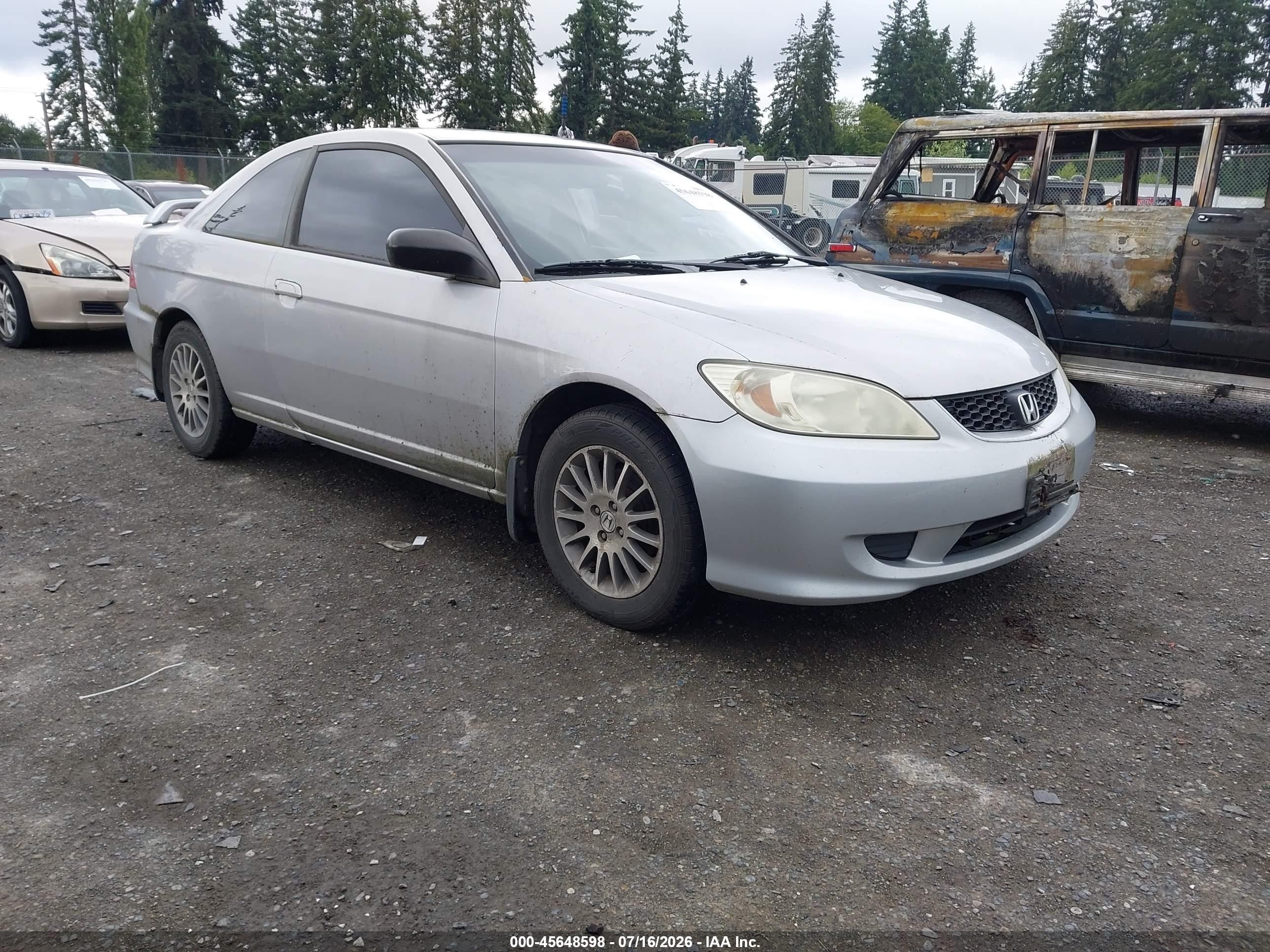 2005 Honda Civic Lx Silver vin: 1HGEM22565L057003