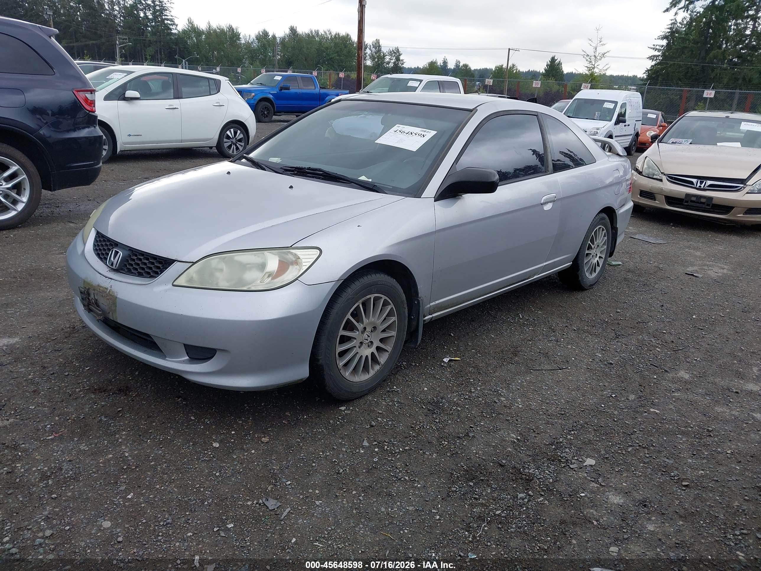 2005 Honda Civic Lx Silver vin: 1HGEM22565L057003