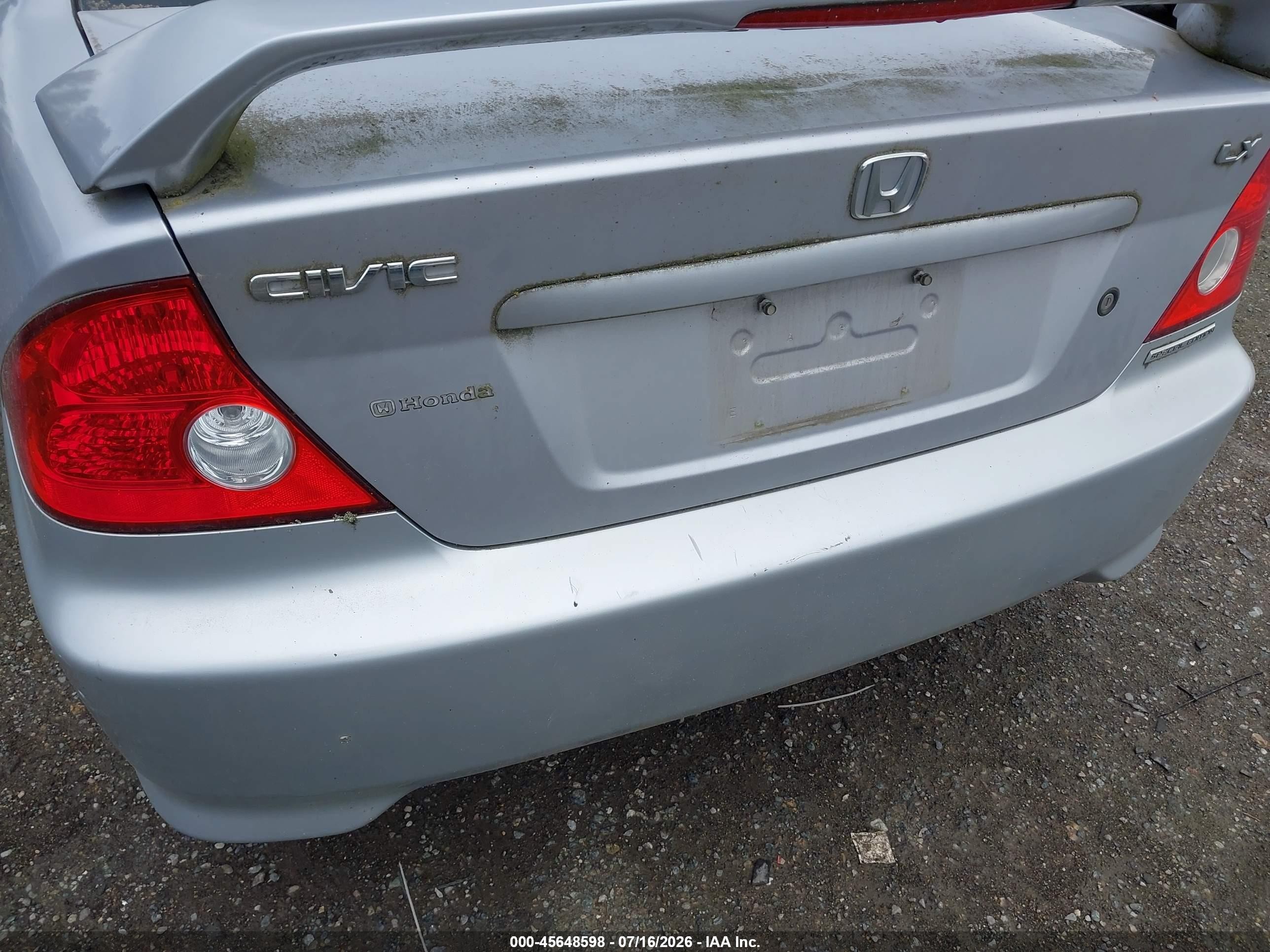 2005 Honda Civic Lx Silver vin: 1HGEM22565L057003
