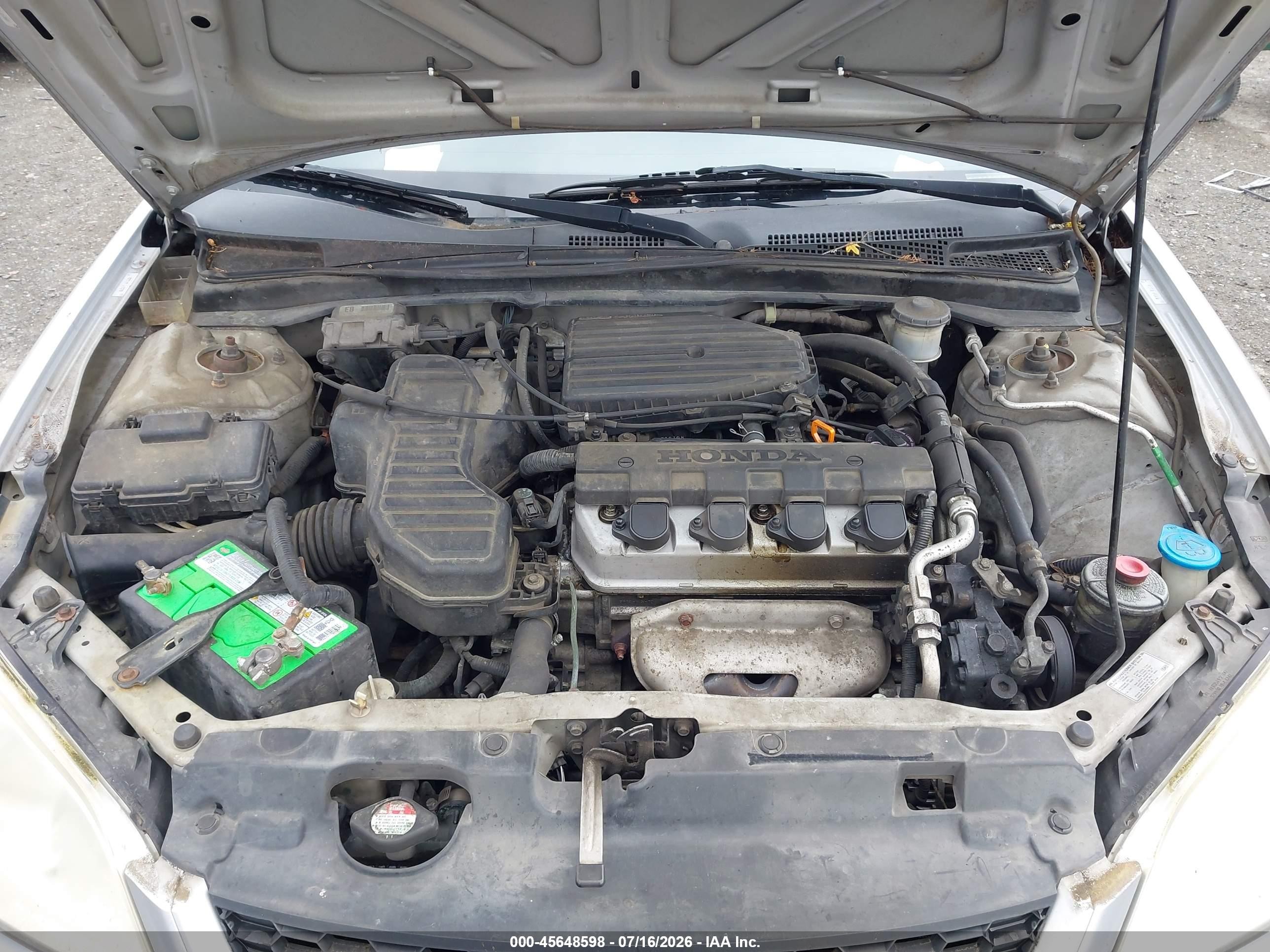 2005 Honda Civic Lx Silver vin: 1HGEM22565L057003