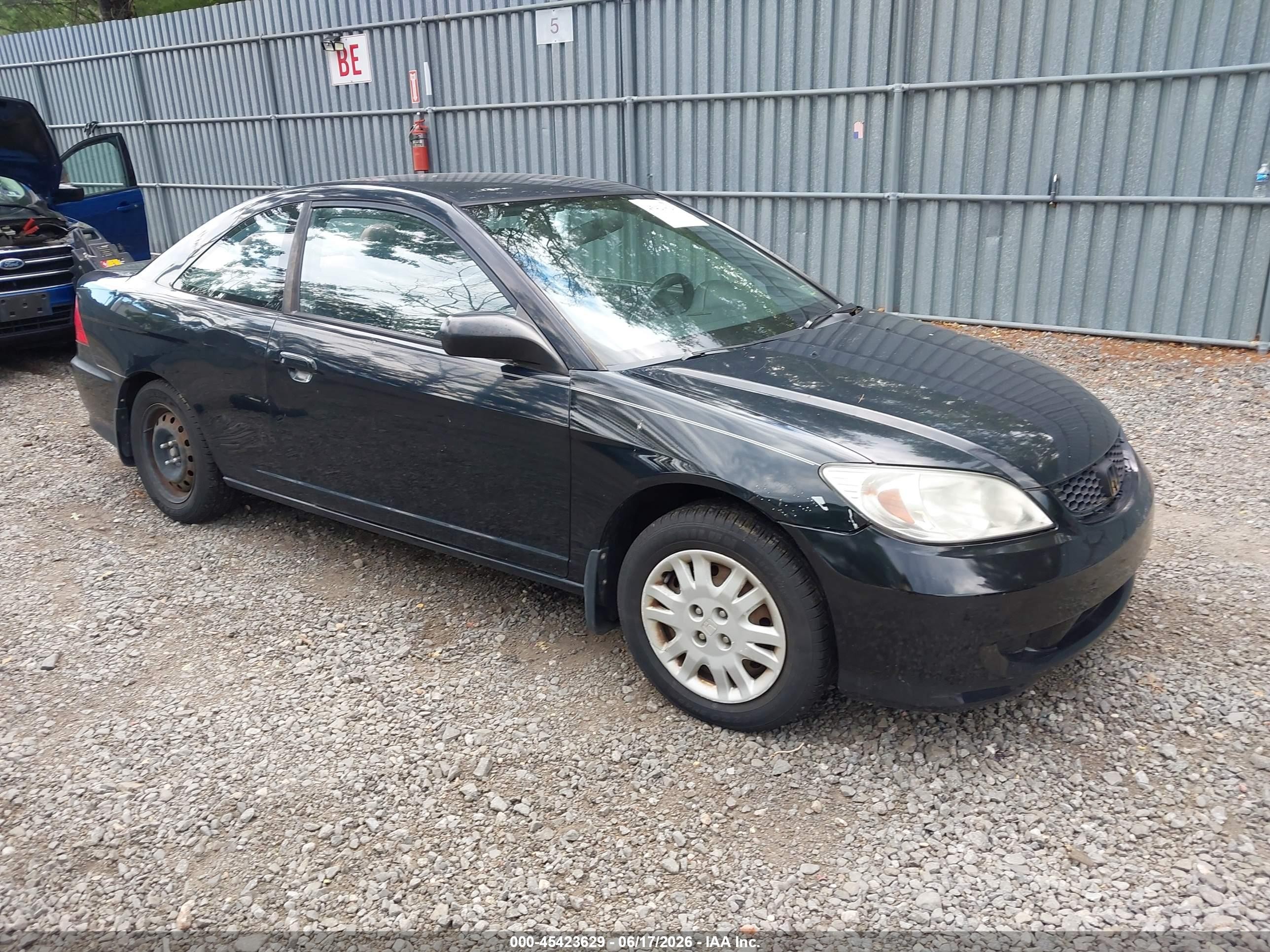2005 Honda Civic Lx Black vin: 1HGEM22565L073010