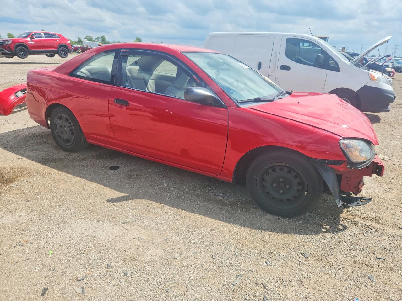 2001 Honda Civic Lx Red vin: 1HGEM22571L064200