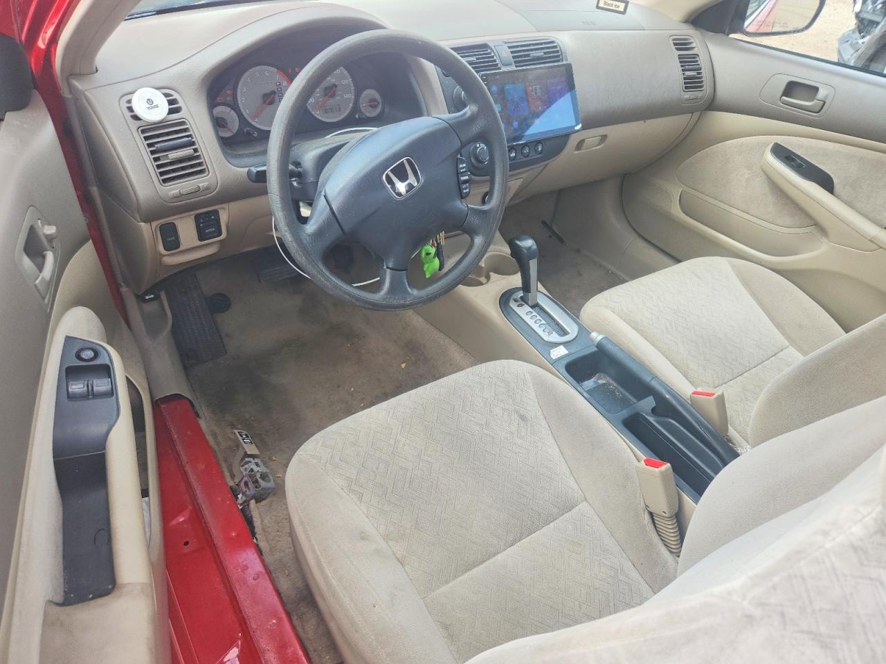 2001 Honda Civic Lx Red vin: 1HGEM22571L064200