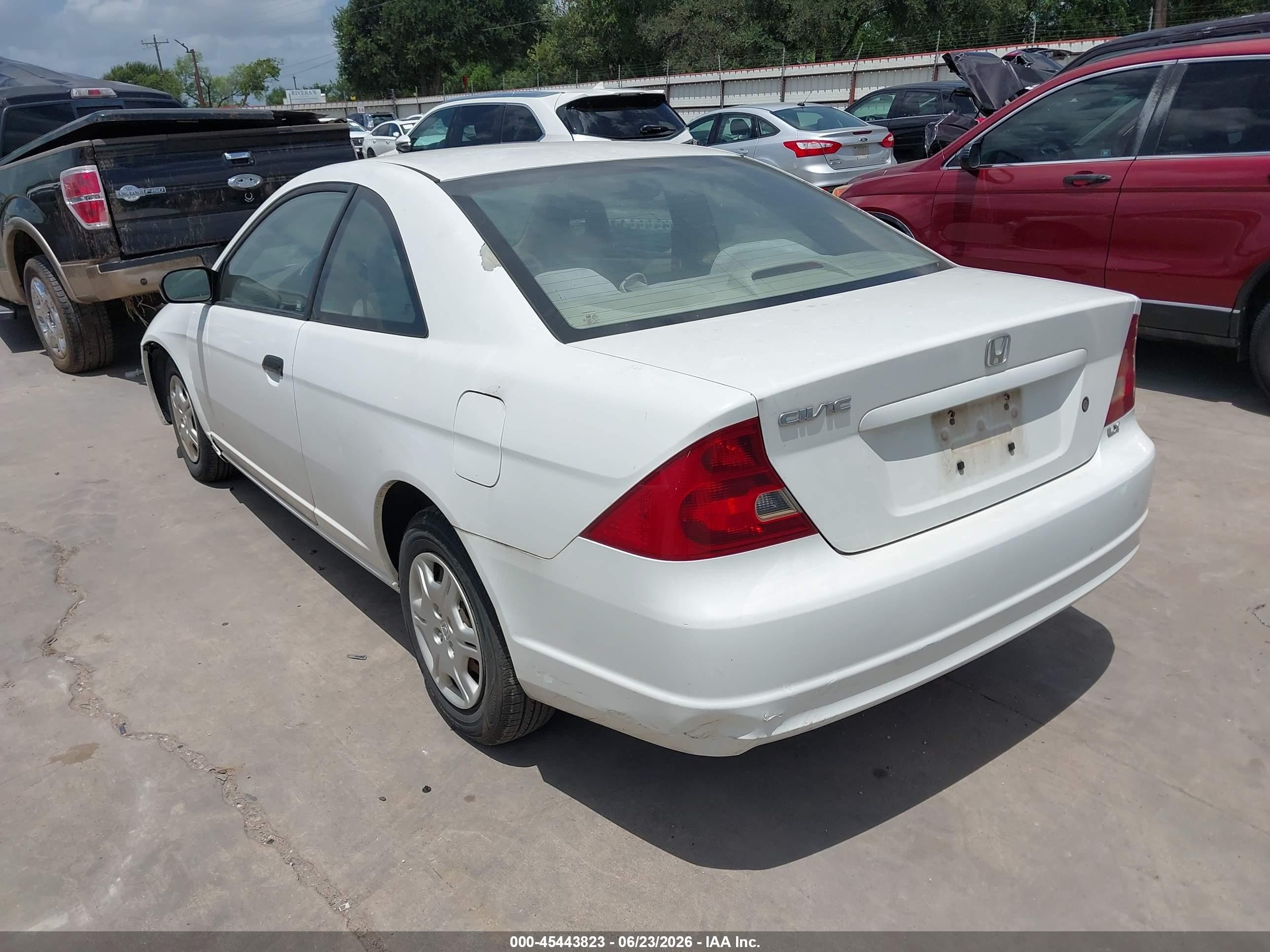 2001 Honda Civic Lx White vin: 1HGEM22571L094149