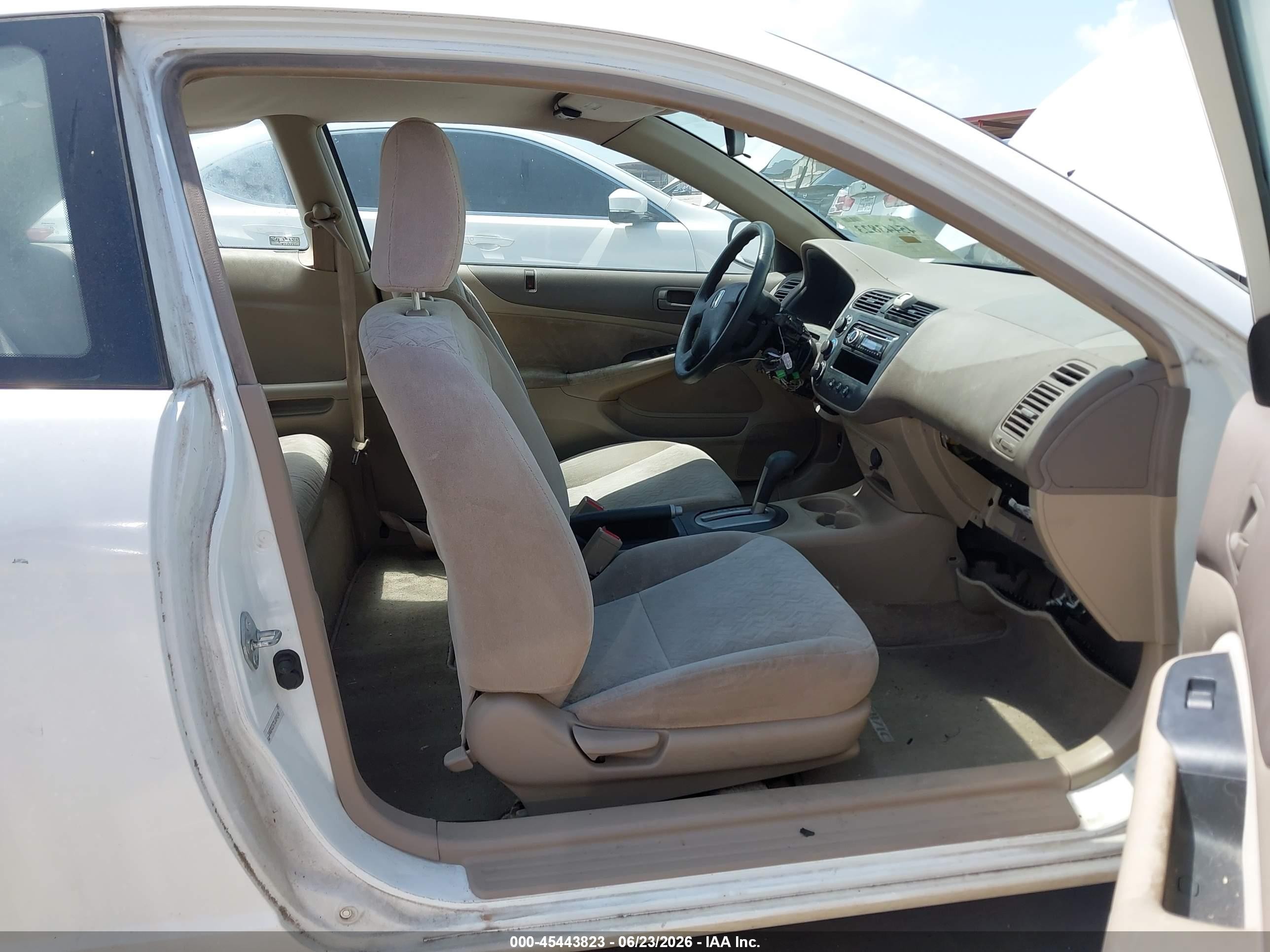 2001 Honda Civic Lx White vin: 1HGEM22571L094149