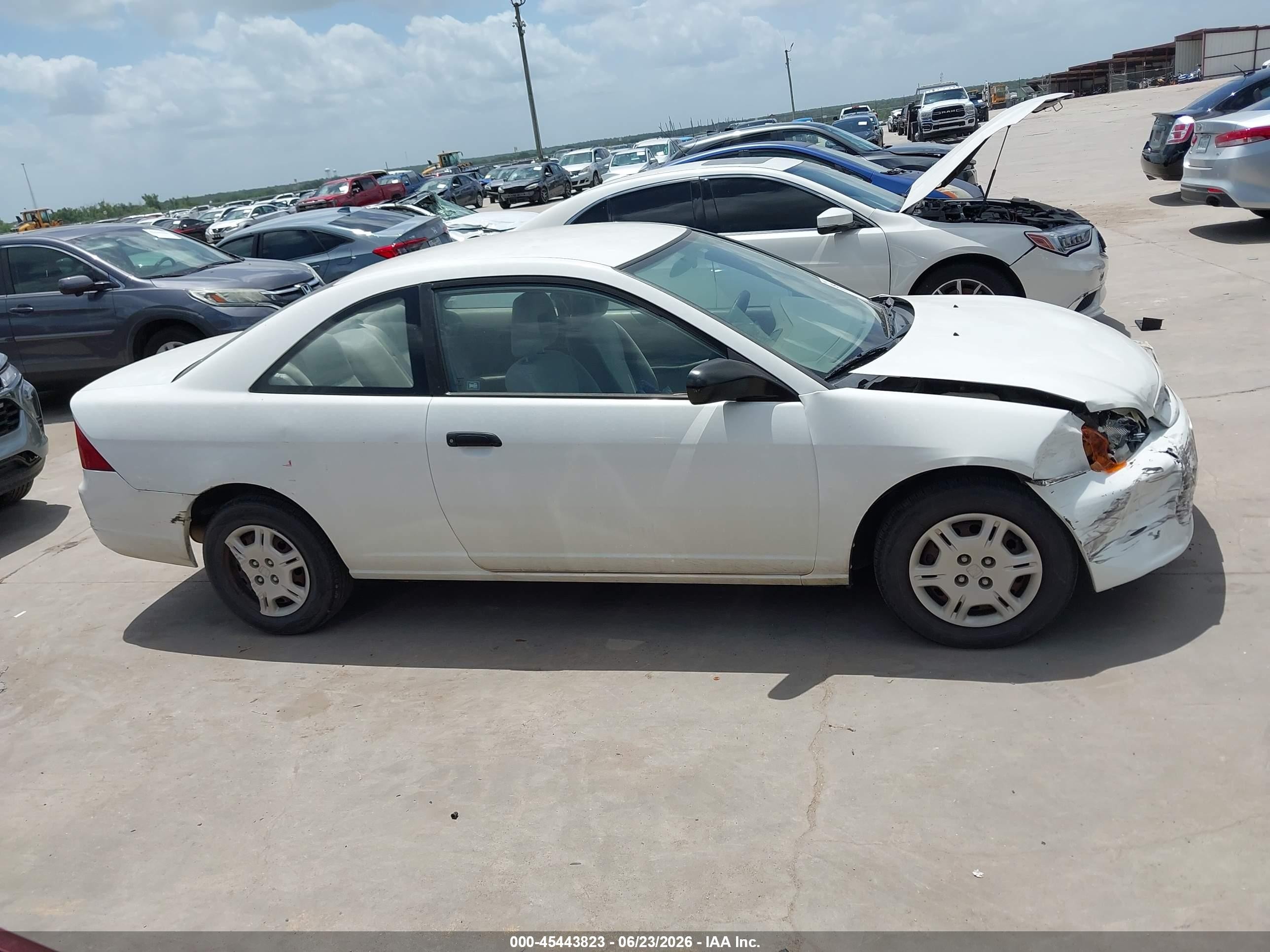 2001 Honda Civic Lx White vin: 1HGEM22571L094149