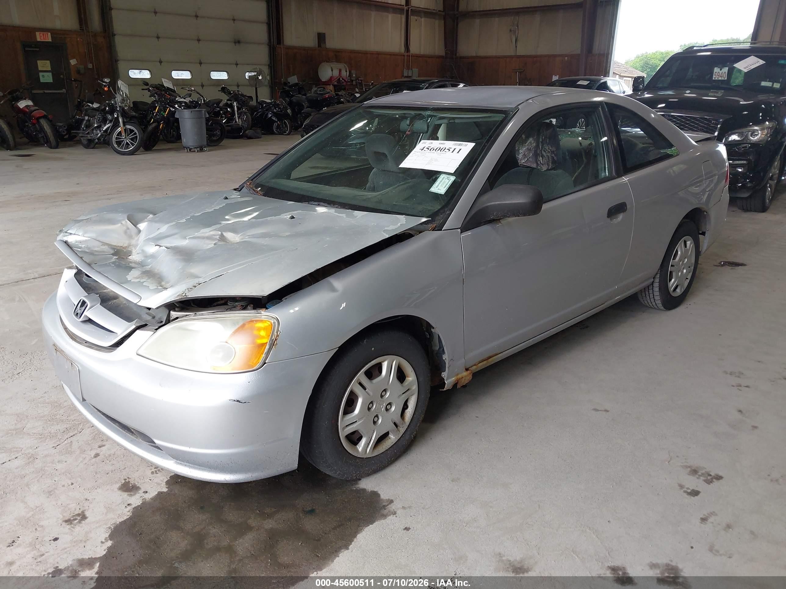 2001 Honda Civic Lx Silver vin: 1HGEM22571L094555