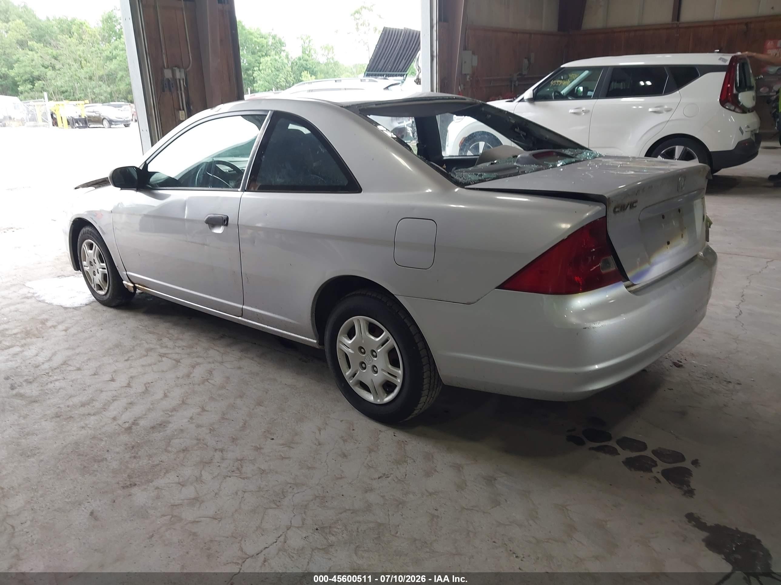 2001 Honda Civic Lx Silver vin: 1HGEM22571L094555