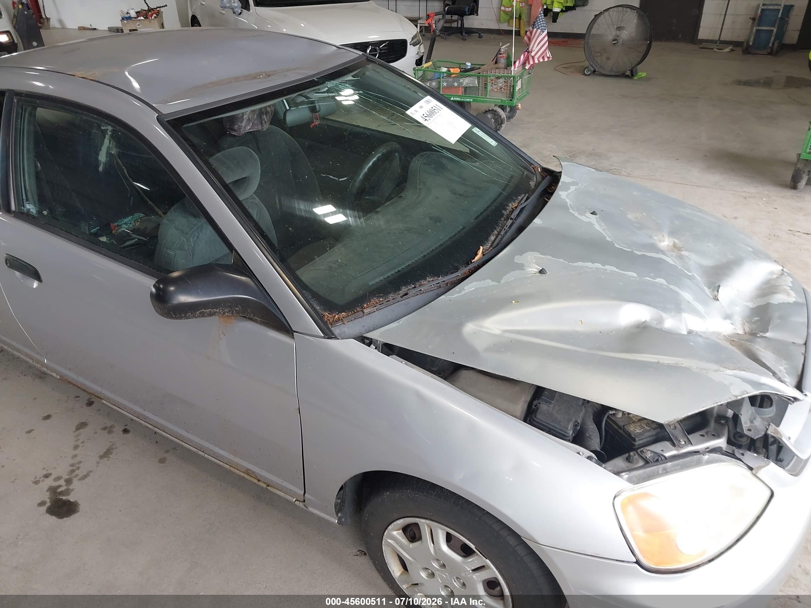 2001 Honda Civic Lx Silver vin: 1HGEM22571L094555