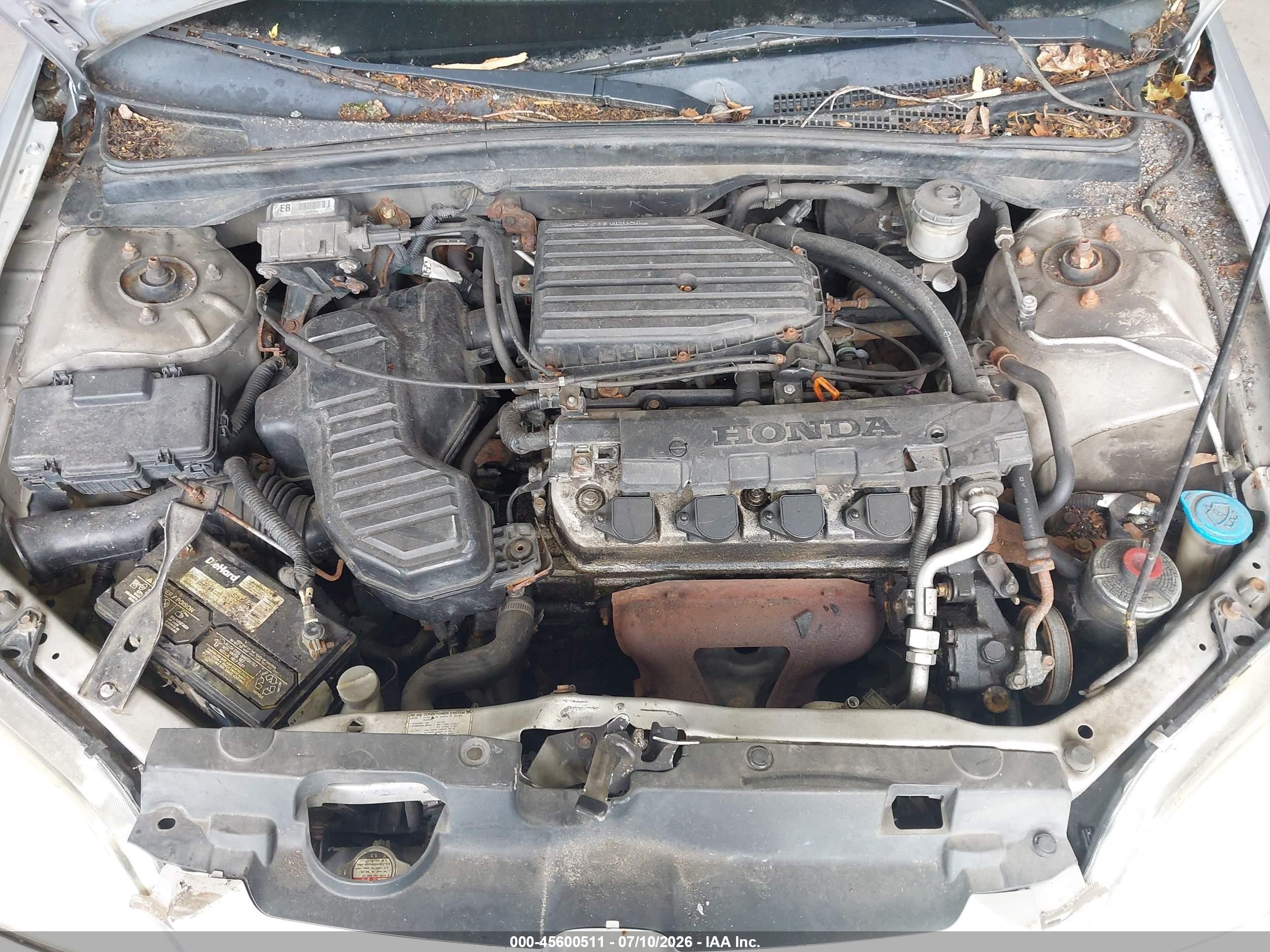 2001 Honda Civic Lx Silver vin: 1HGEM22571L094555