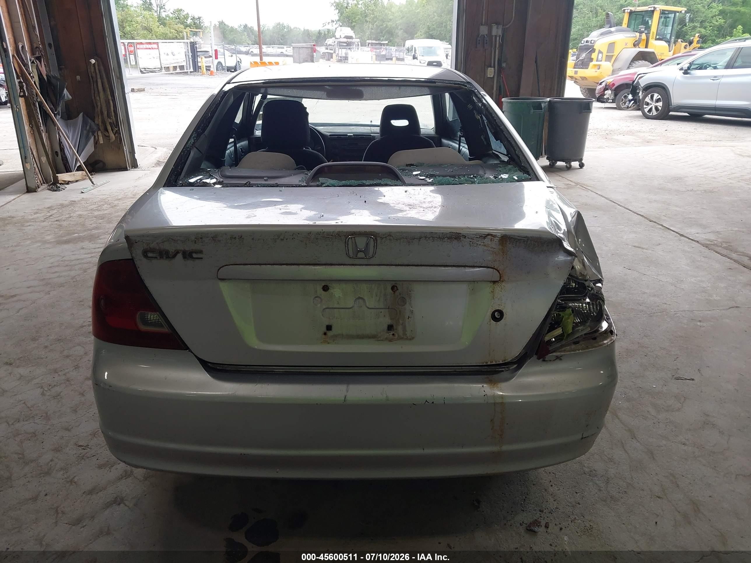 2001 Honda Civic Lx Silver vin: 1HGEM22571L094555