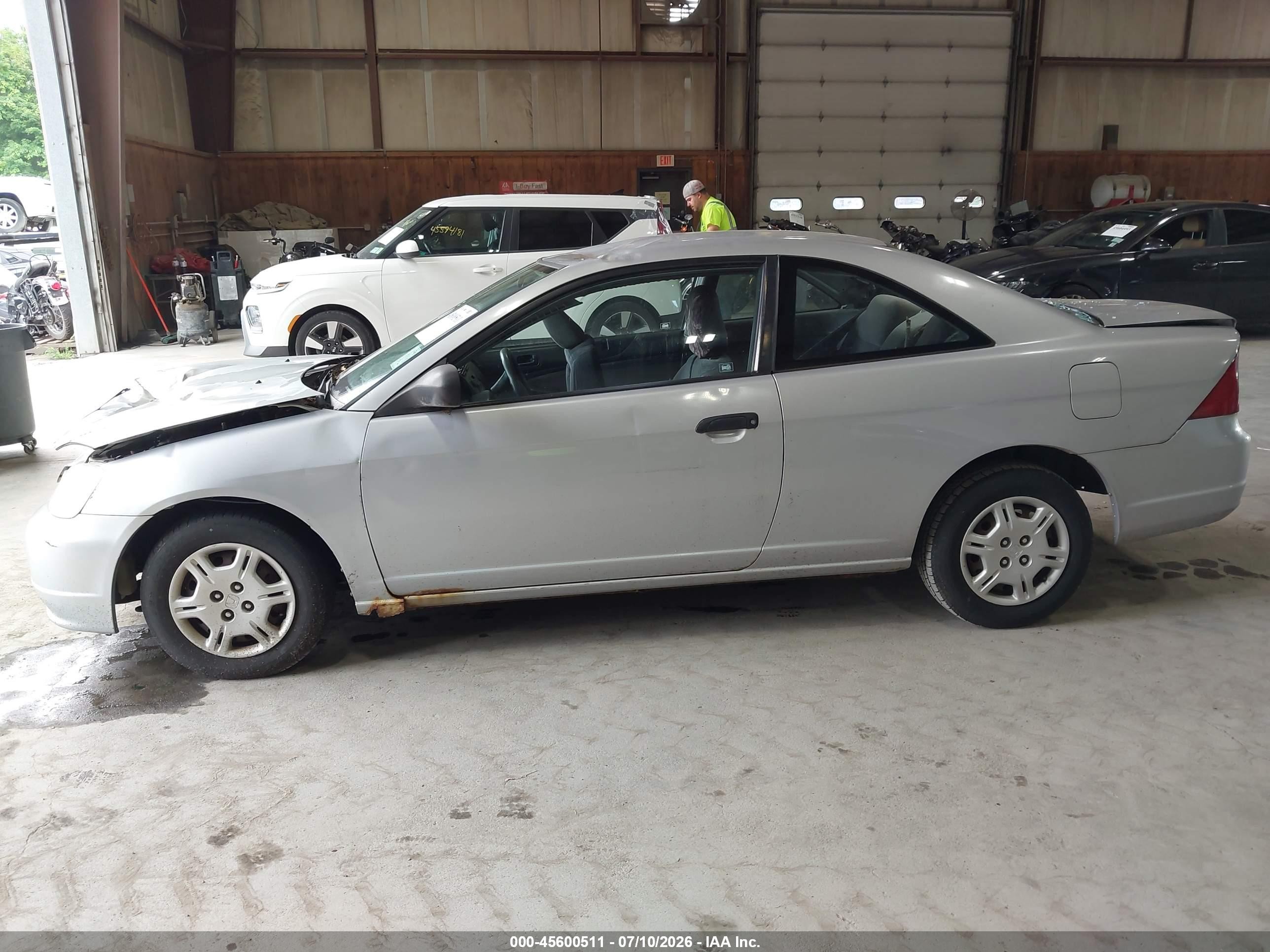 2001 Honda Civic Lx Silver vin: 1HGEM22571L094555