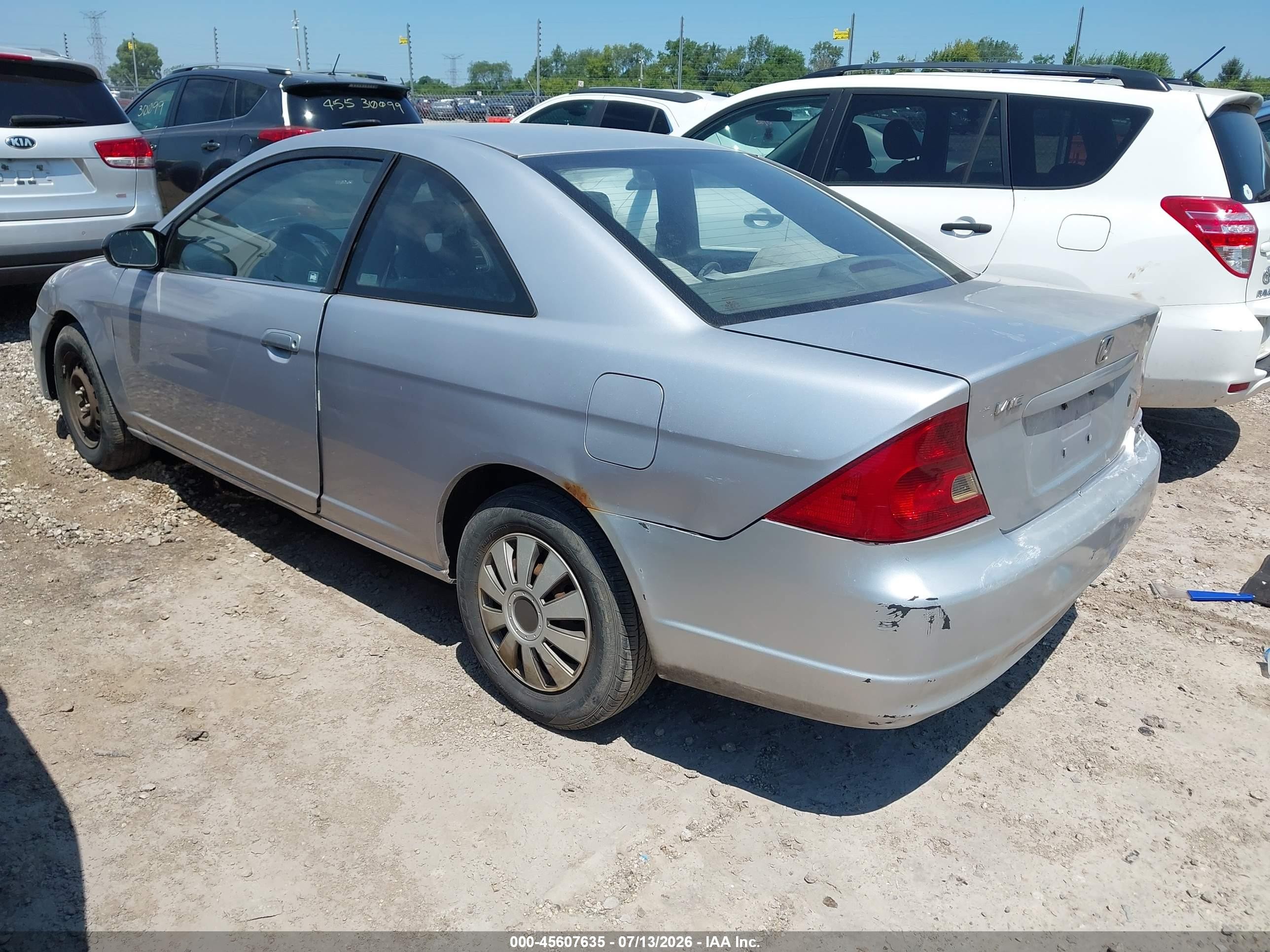 2002 Honda Civic Lx Light Blue vin: 1HGEM22572L045762