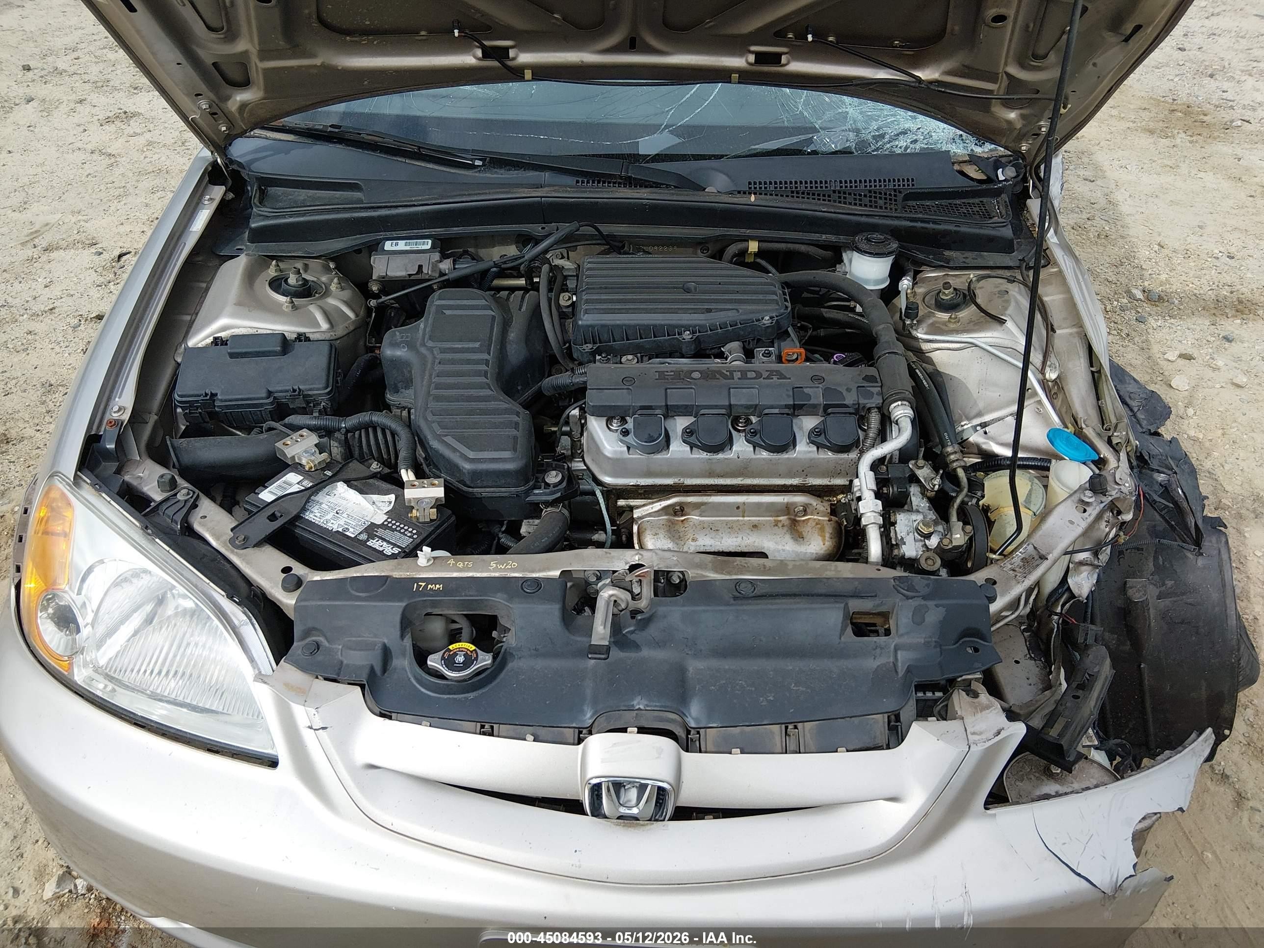 2002 Honda Civic Lx Brown vin: 1HGEM22572L092239