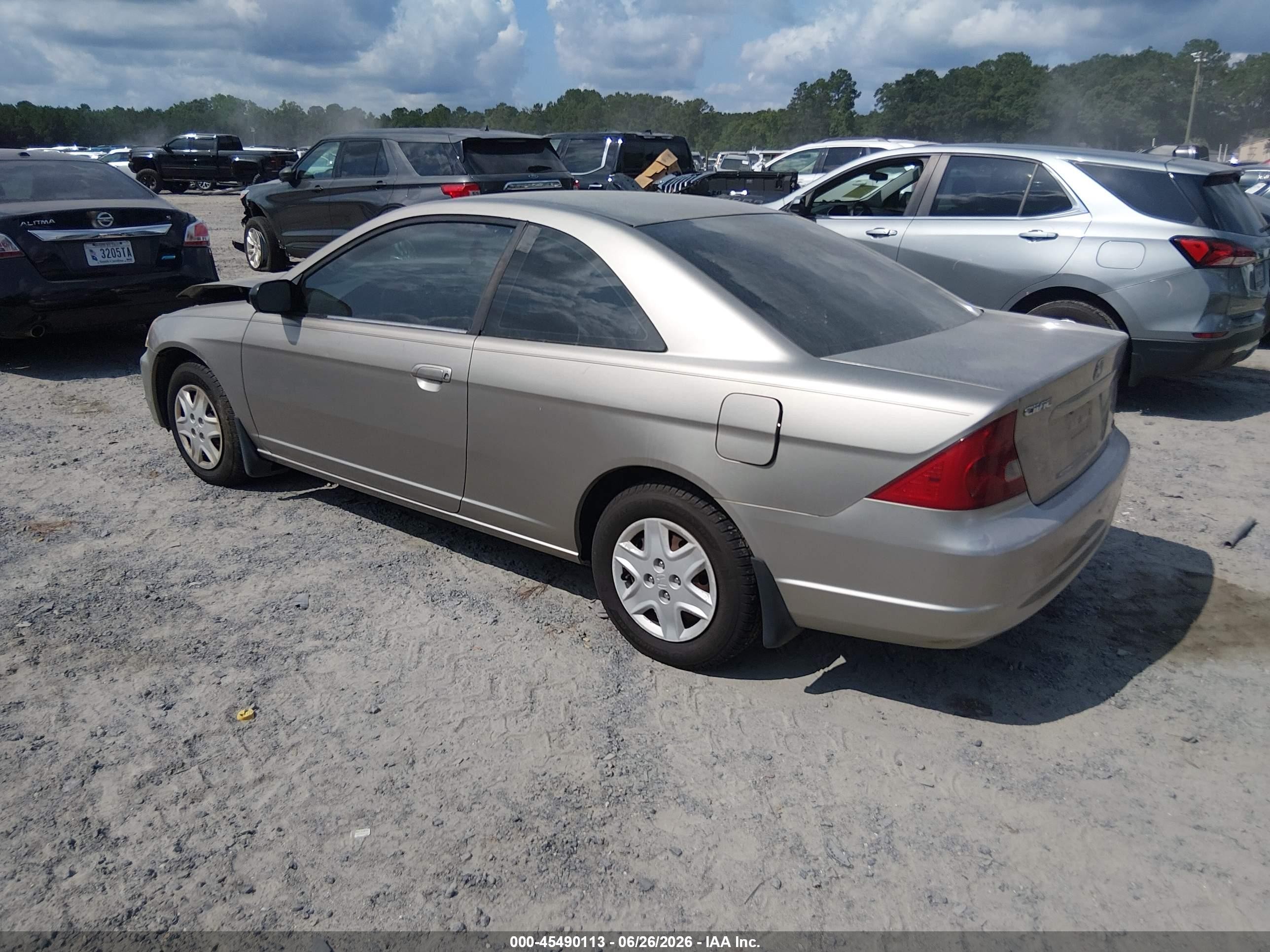 2003 Honda Civic Lx Beige vin: 1HGEM22573L001603