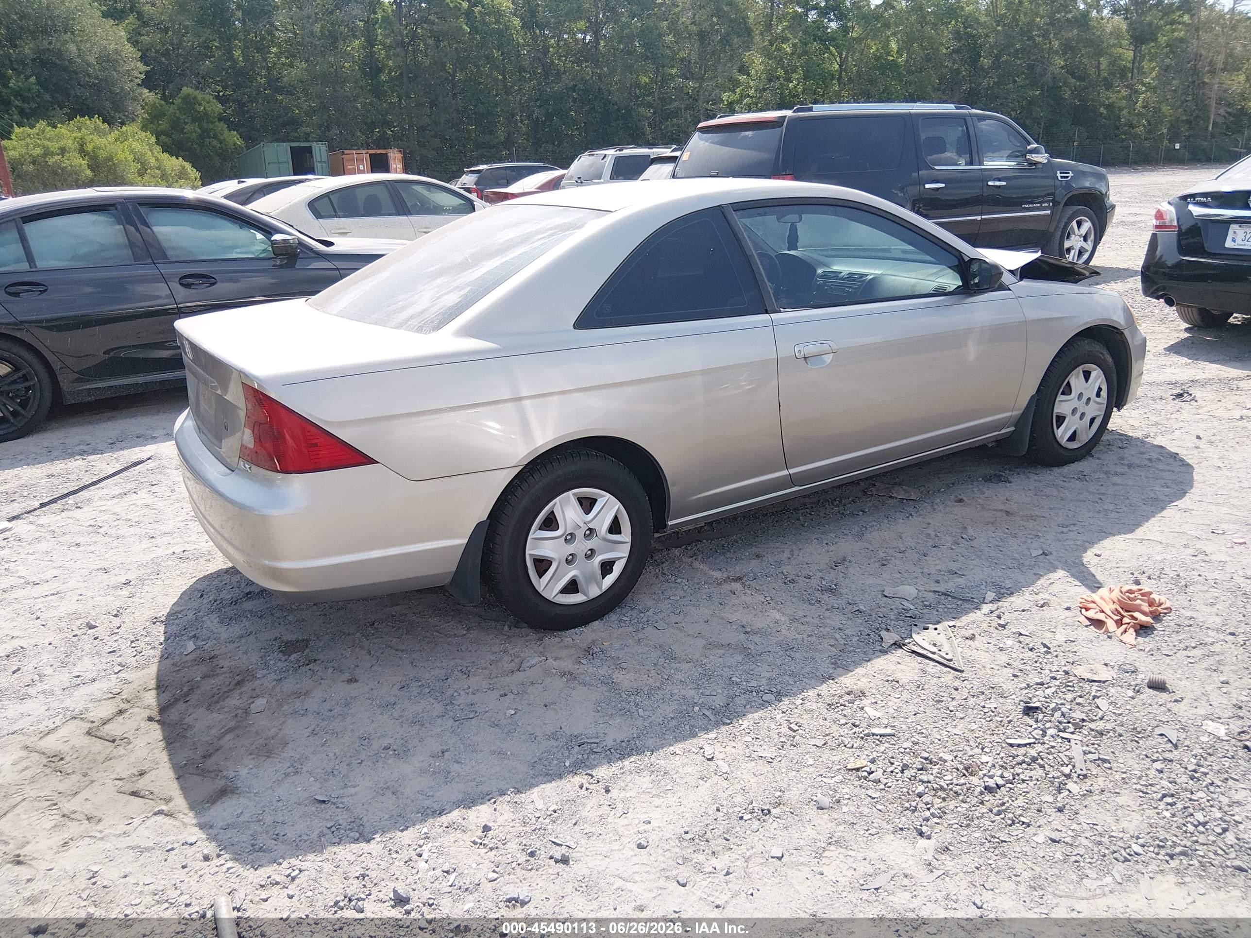 2003 Honda Civic Lx Beige vin: 1HGEM22573L001603