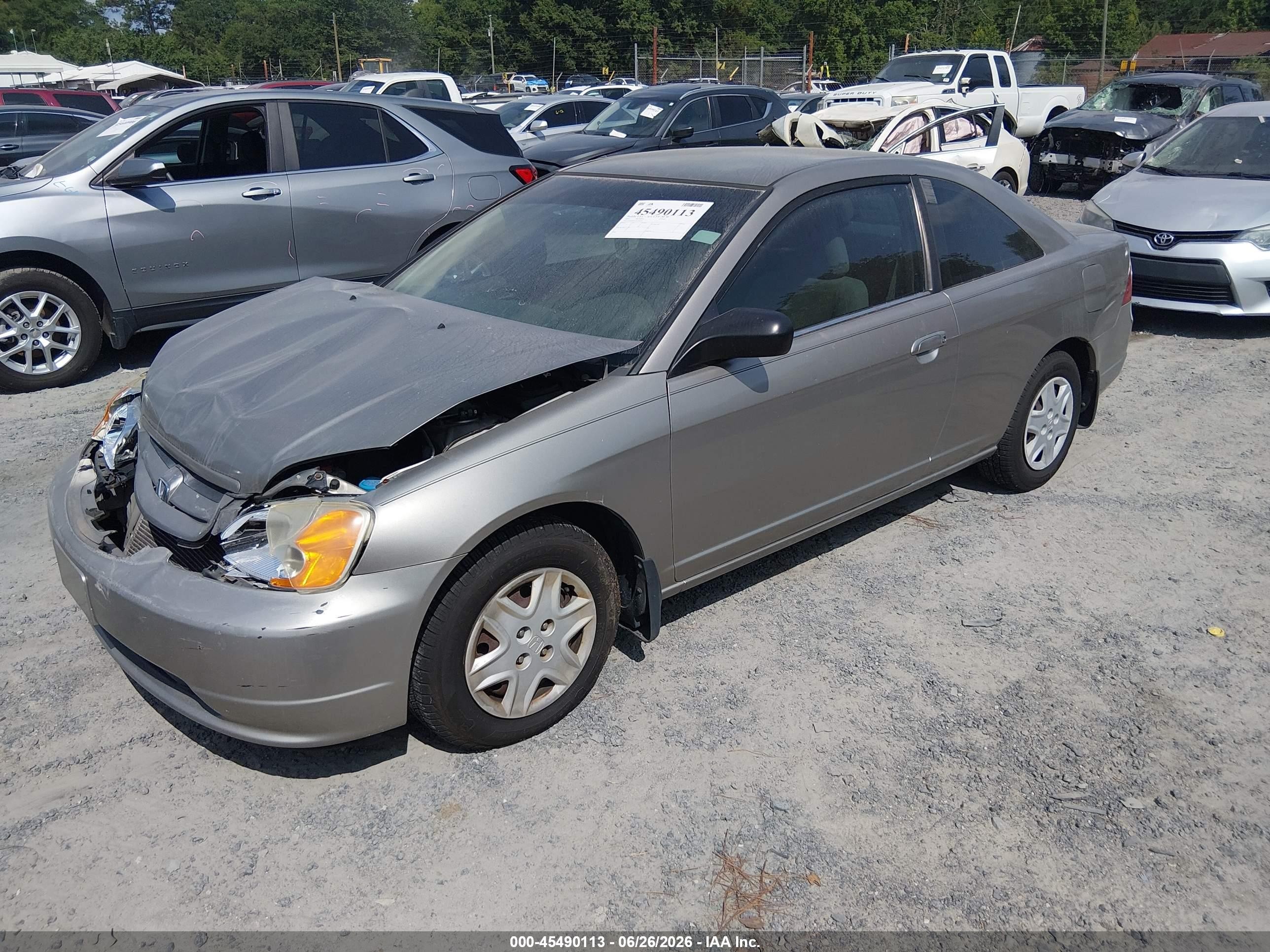 2003 Honda Civic Lx Beige vin: 1HGEM22573L001603