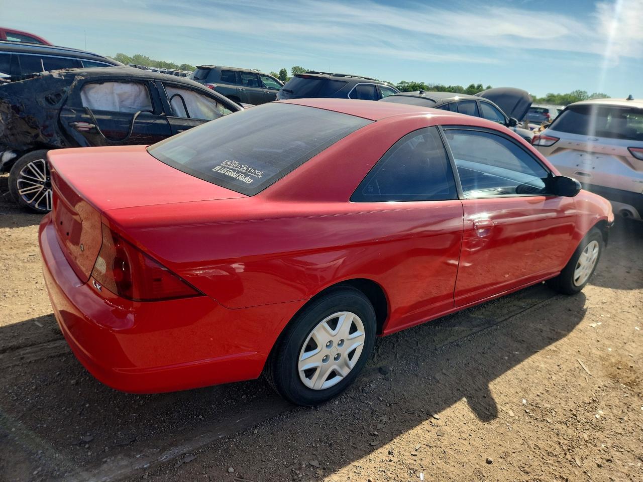 2003 Honda Civic Lx Red vin: 1HGEM22573L006137
